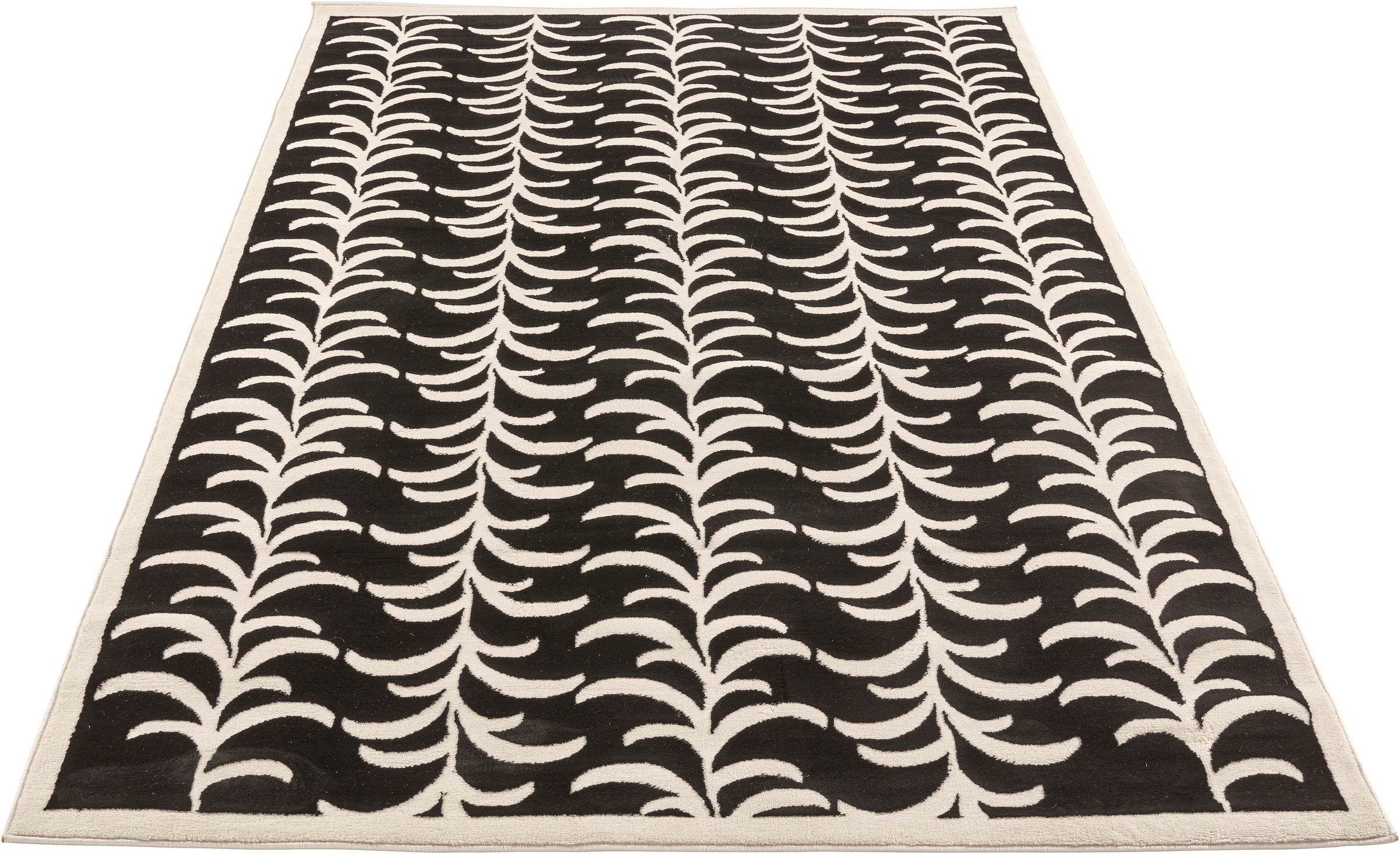 Image of Guido Maria Kretschmer Home&Living Teppich »Rotterdam«, rechteckig, 12 mm Höhe, leichte Hoch-Tief-Struktur, mit Bordüre, ideale Teppiche für Wohnzimmer, Schlafzimmer, Esszimmer bei Ackermann Versand Schweiz