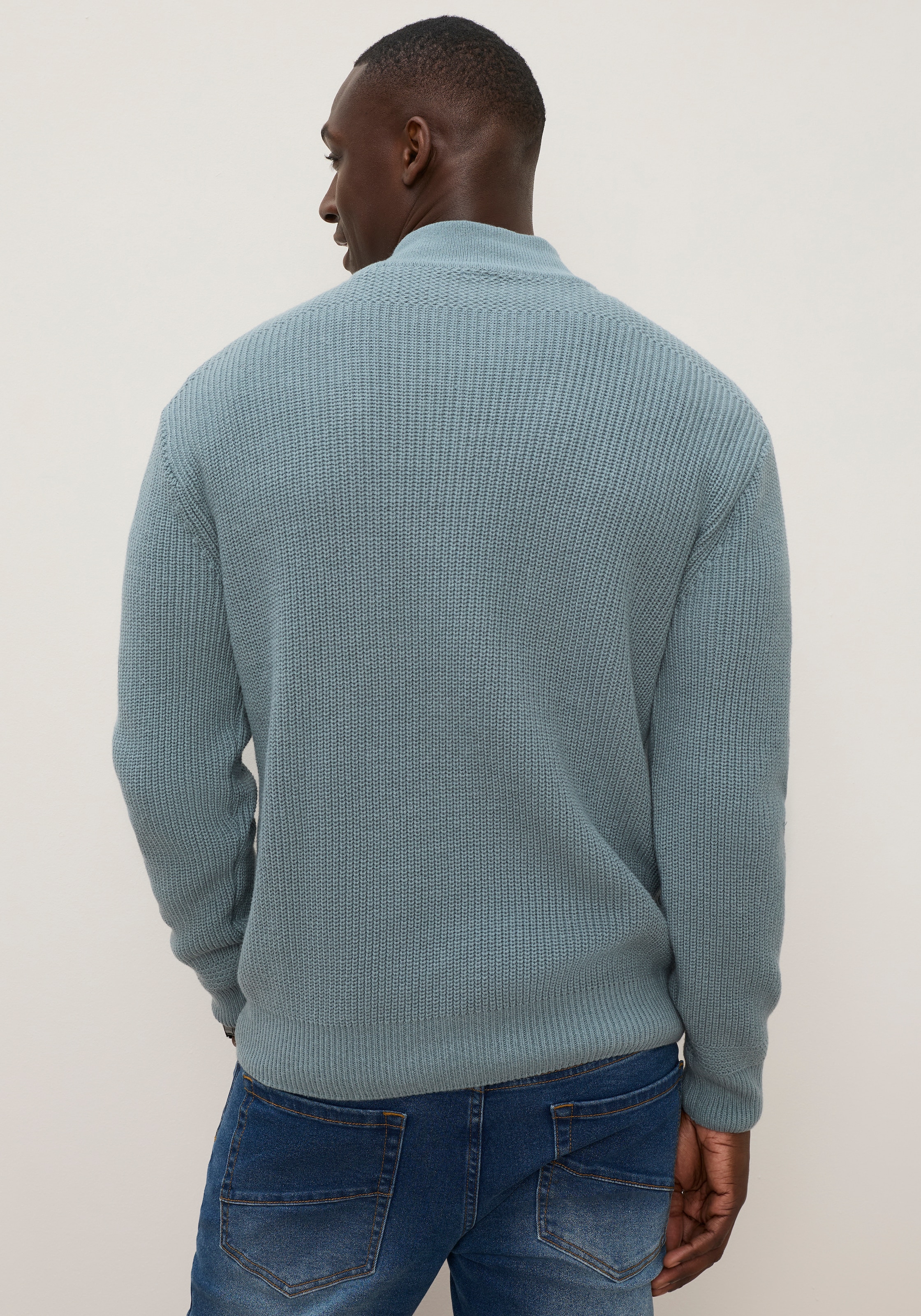 KangaROOS Strickpullover mit Stehkragen, Regular Fit, aus Baumwolle, Langarm