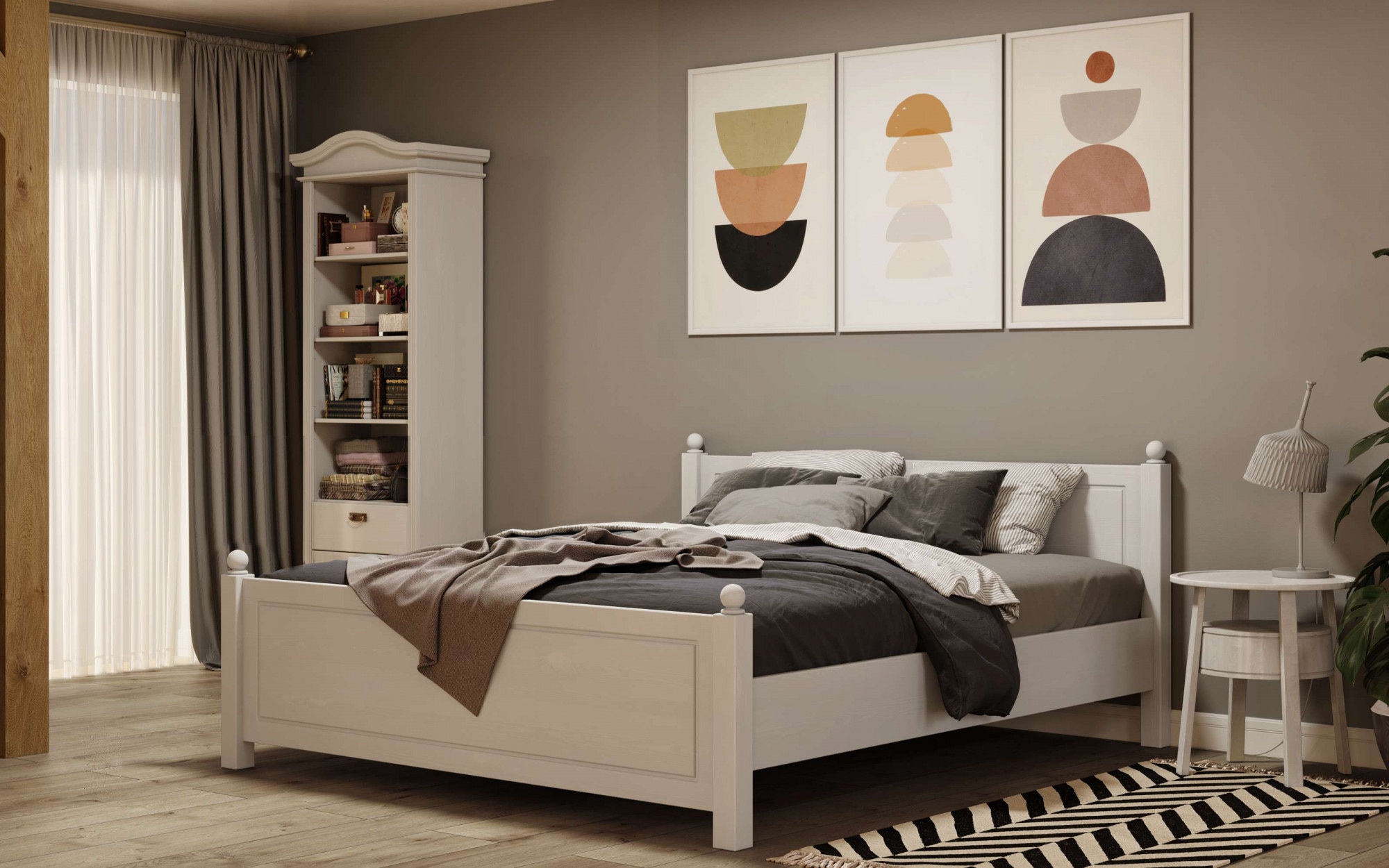 Home affaire Bett »Mila«, aus massiver Kiefer, inklusive Lattenrost, Breite 180 cm