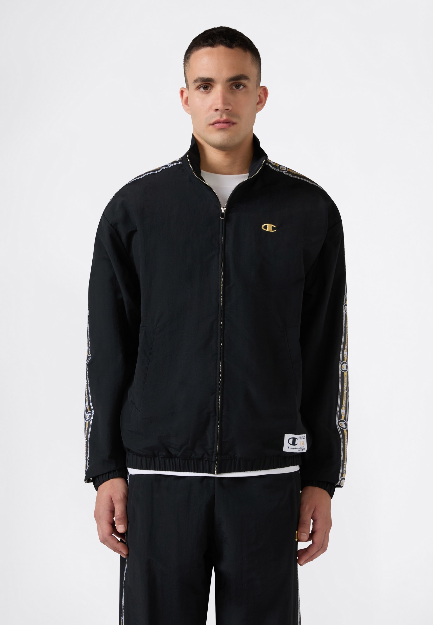 Image of Champion Kapuzensweatjacke "SPORTWEAR ZIP-UP Loose Fit Nylon" mit Zip-Up-Ausführung, sportlicher Stil, für Erwachsene, aus Polyamid