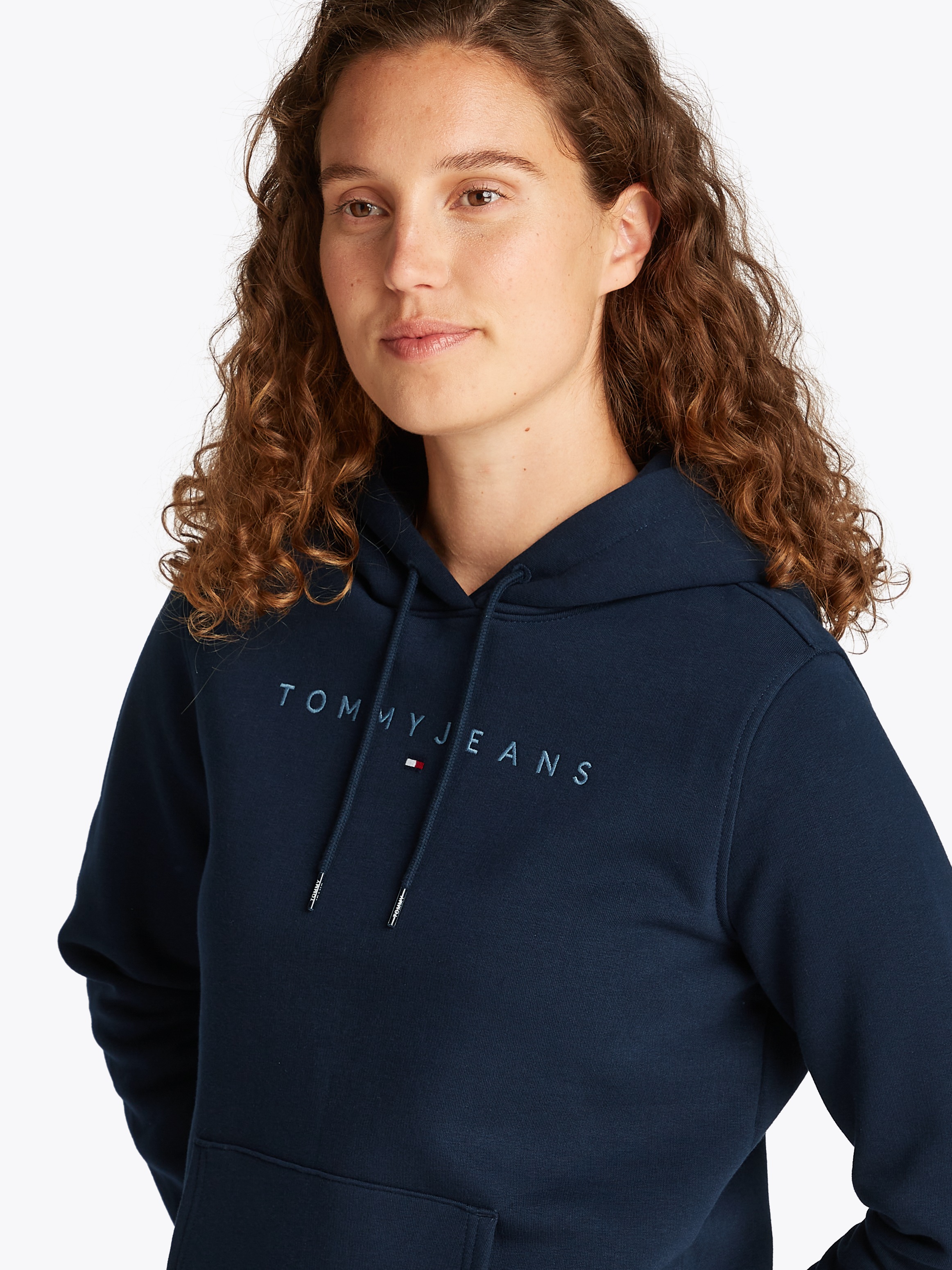 Tommy Jeans Curve Kapuzensweatshirt »TJW REG TONAL LINEAR HOODIE EXT«, in Grossen Grössen, Kapuze, Logostickerei