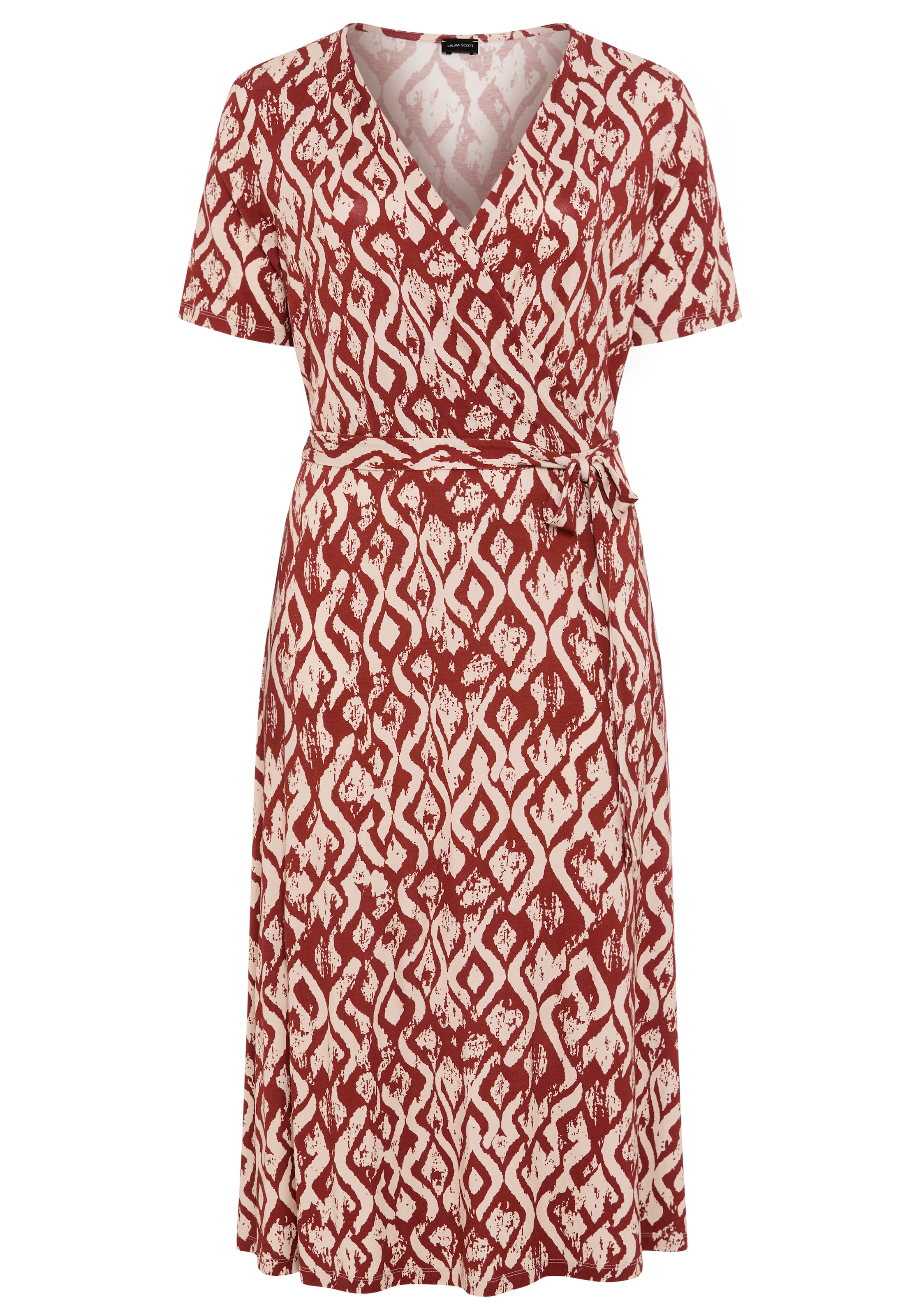 Laura Scott CURVE Robe en jersey wadenlanger Schnitt, aus weichem Jersey, elastische Viskosemischung