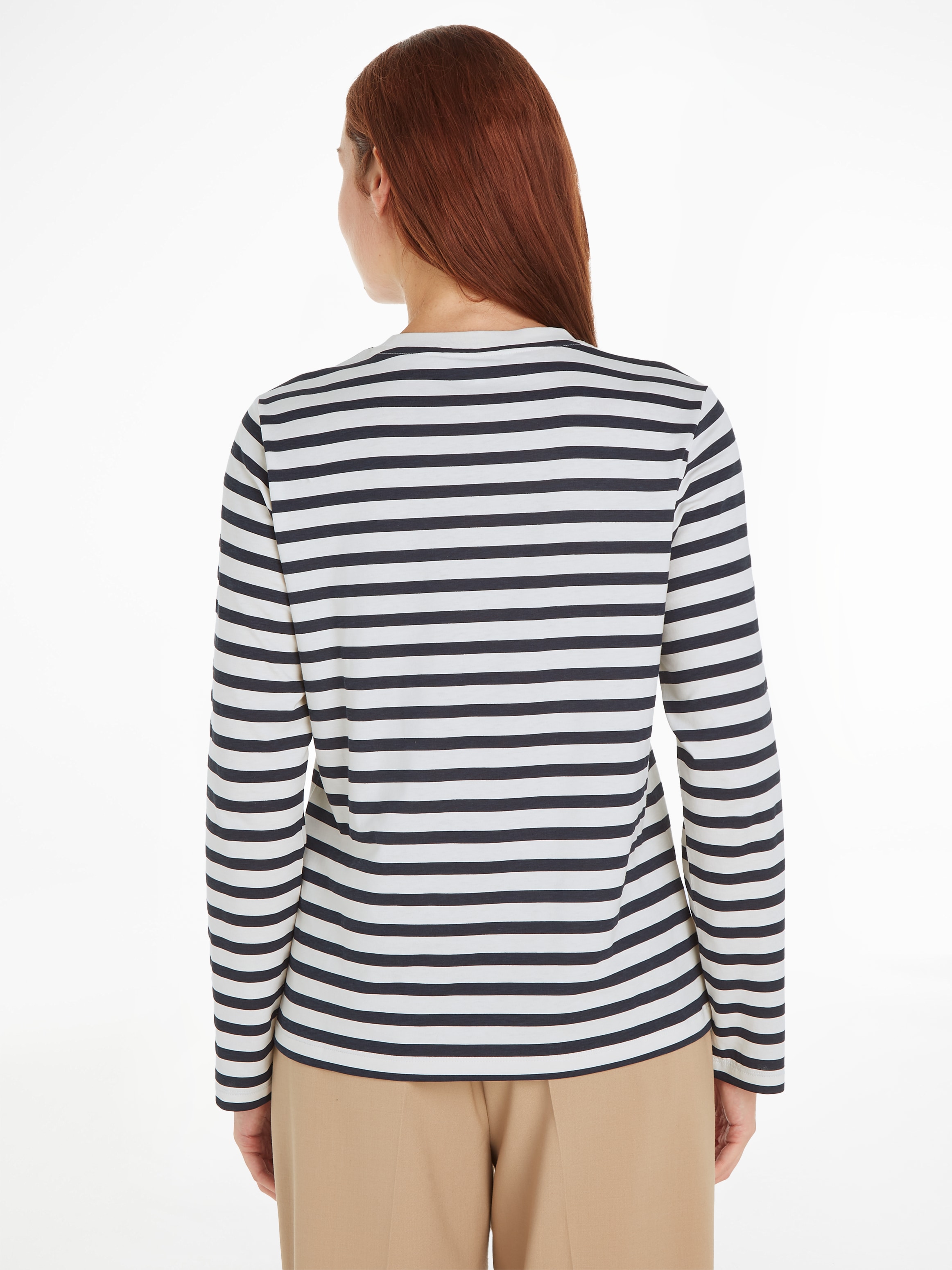 Tommy Hilfiger Langarmshirt »MODERN REG STRIPE C-NK LS«, in gestreifter Optik mit Tommy Hilfiger Markenlabel