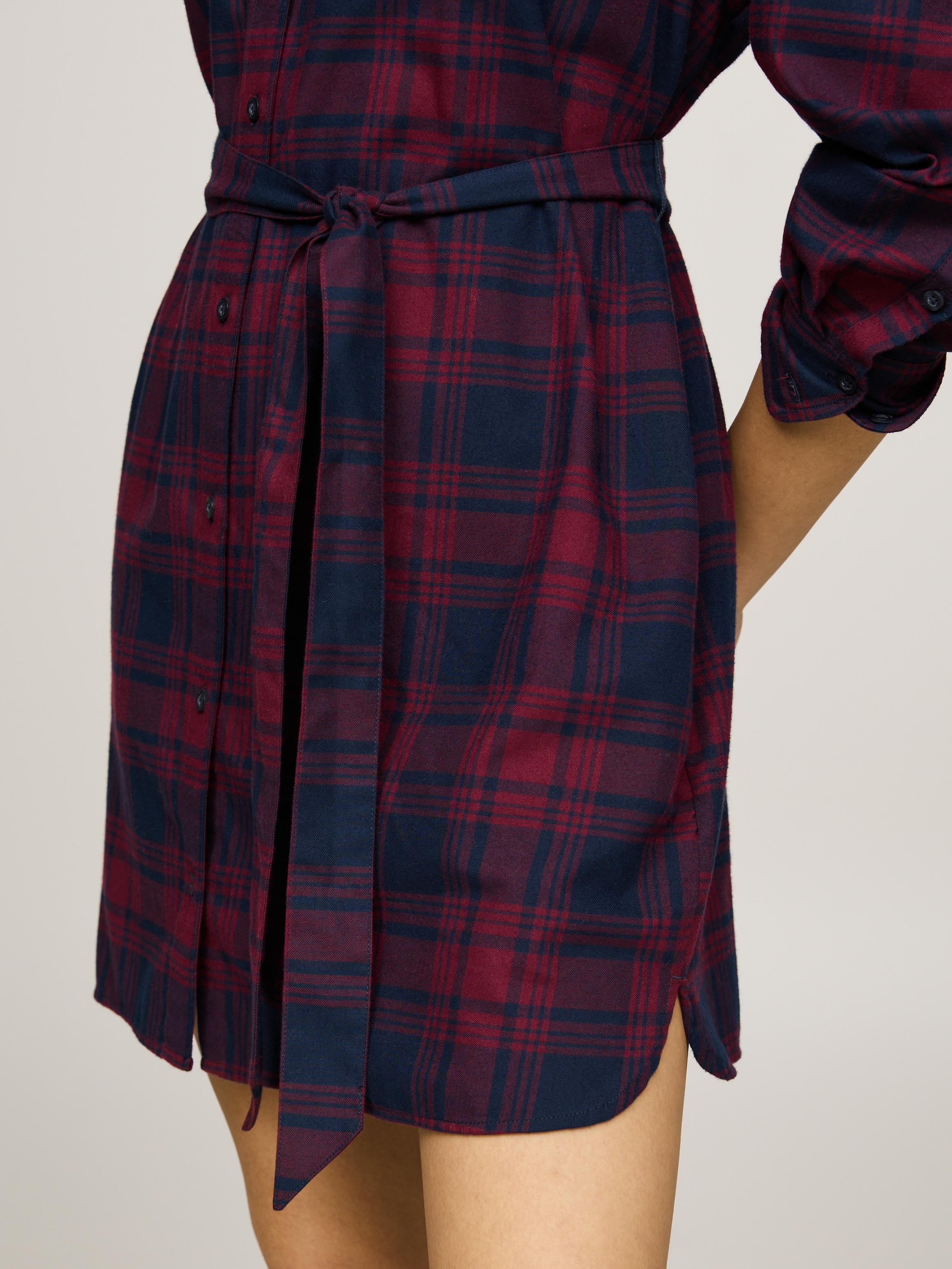 Tommy Jeans Curve Hemdblusenkleid »TJW CHECK SHIRT DRESS EXT«, in Grossen Grössen, modisches Karodessin