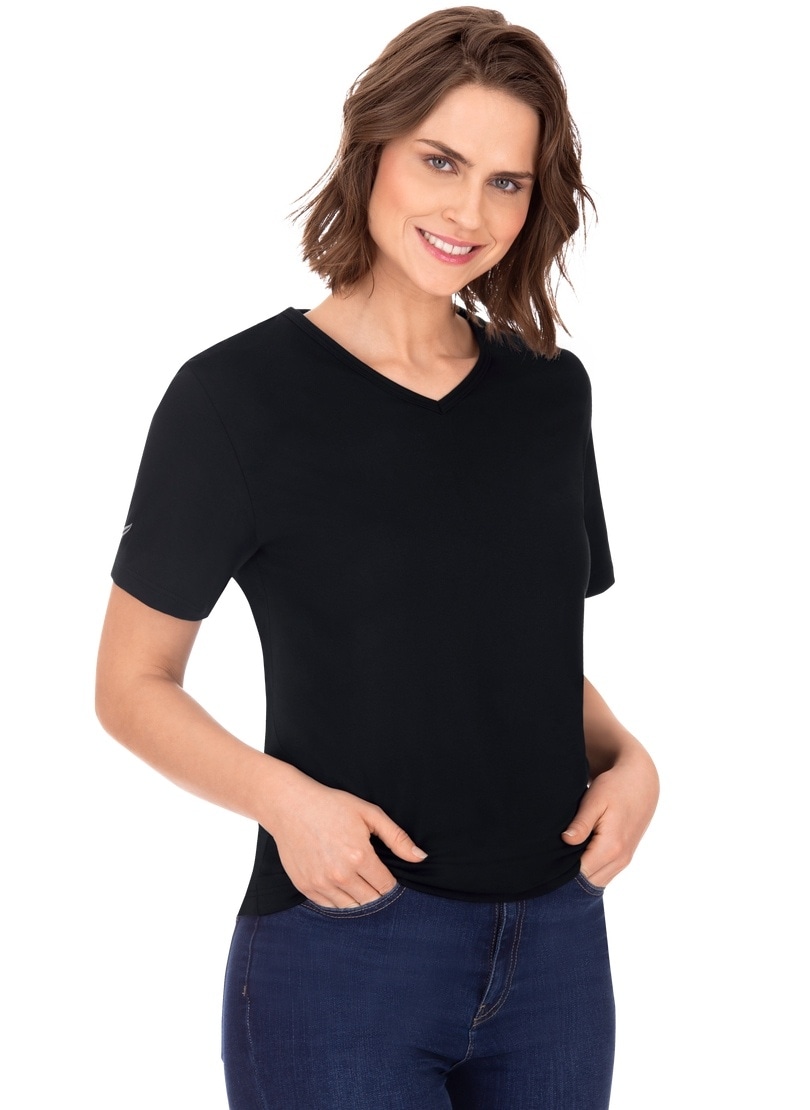 Trigema T-Shirt »TRIGEMA versandkostenfrei aus V-Shirt (kbA)« auf 100% Bio-Baumwolle