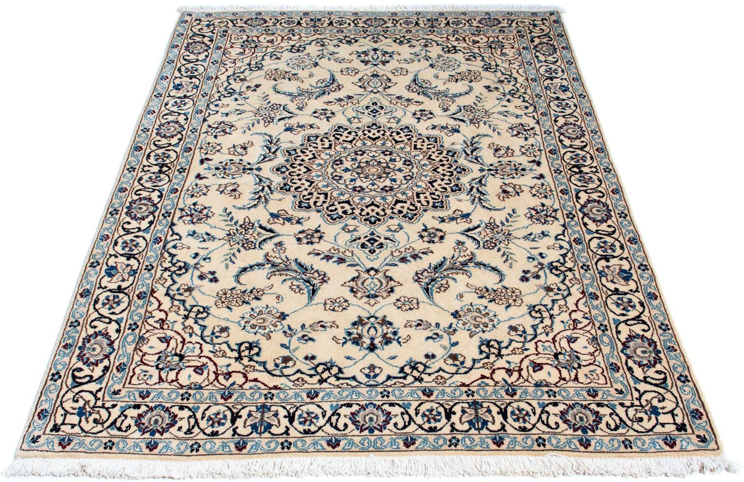 Image of morgenland Orientteppich »Perser - Nain - Royal - 175 x 113 cm - beige«, rechteckig, 10 mm Höhe, Wohnzimmer, Handgeknüpft, Einzelstück mit Zertifikat bei Ackermann Versand Schweiz