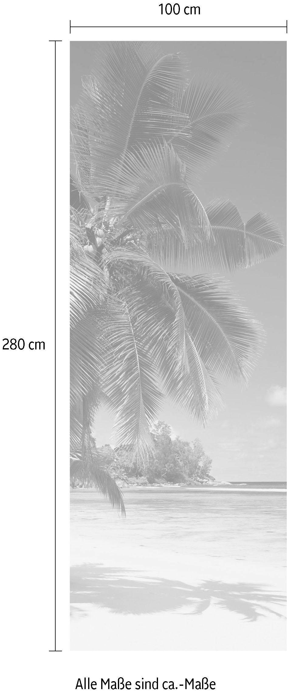 Komar Vliestapete »Digitaldruck Vlies - Coconut Bay - Grösse 100 x 280 cm«, bedruckt, Wohnzimmer, Schlafzimmer