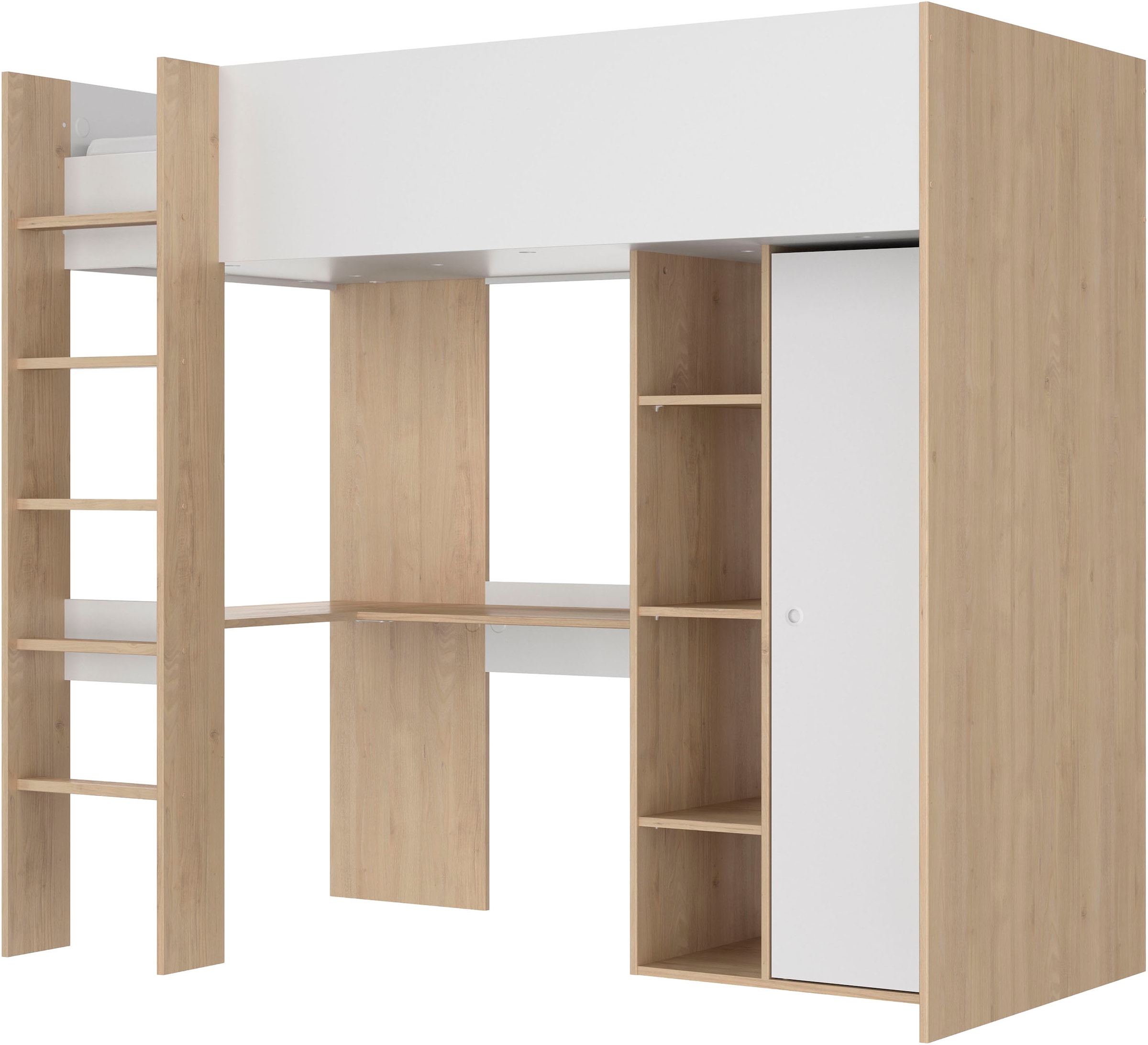 Gami Hochbett »MATIS Hochbett« Platzersparnis, super praktisch und funktional