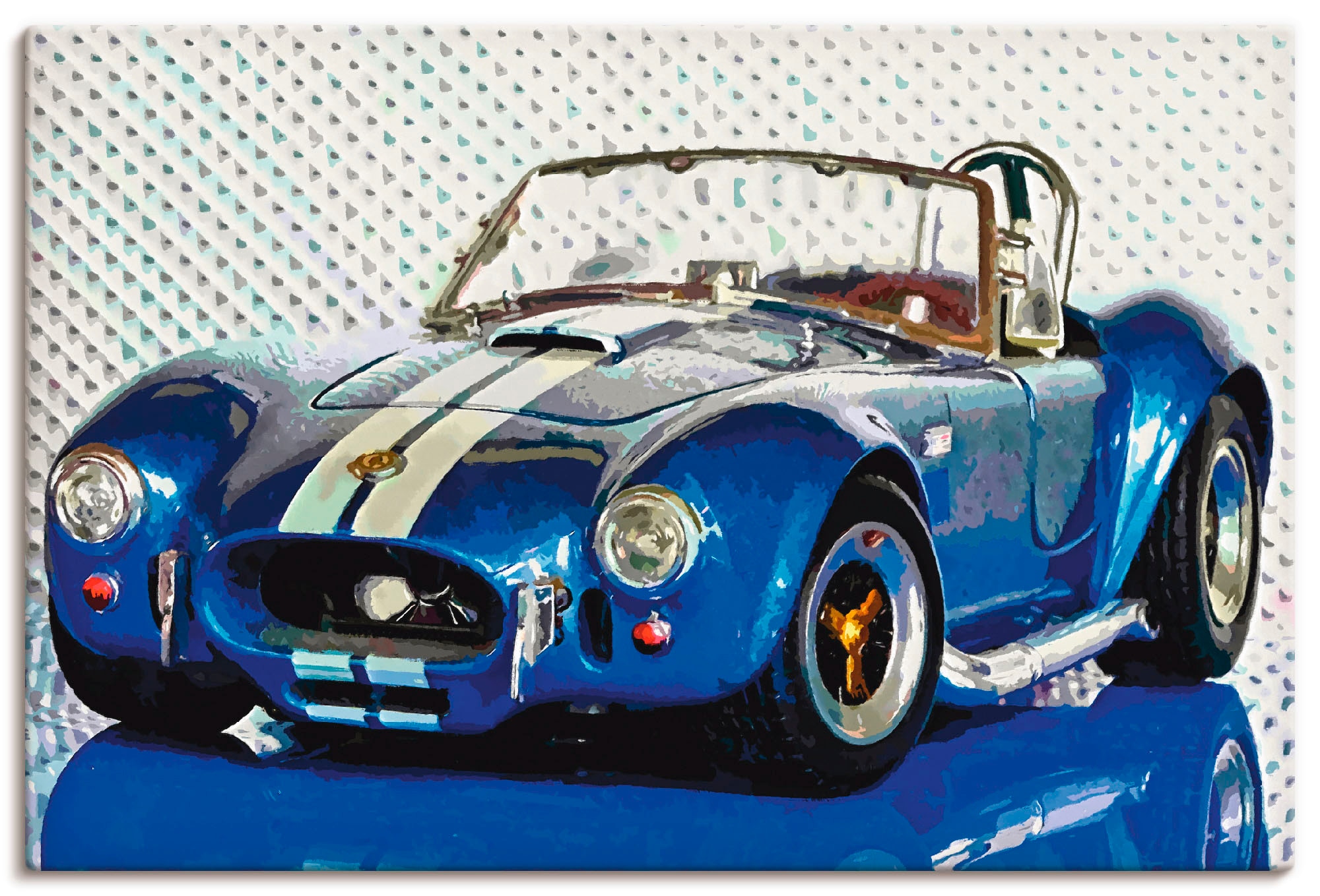 Wandbild »Shelby Cobra blau«, Auto, (1 St.), als Leinwandbild, Poster in verschied....