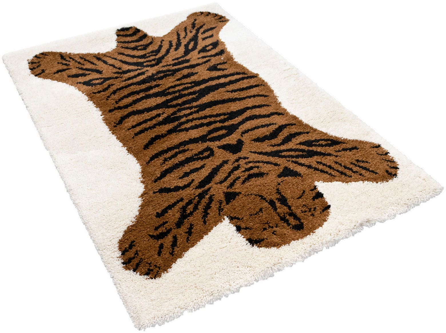 Image of Primaflor-Ideen in Textil Kinderteppich "NOMAD - Tiger" rechteckig 35 mm Höhe Hochflor, Motiv Tiger, weich & kuschelig, Kinderzimmer