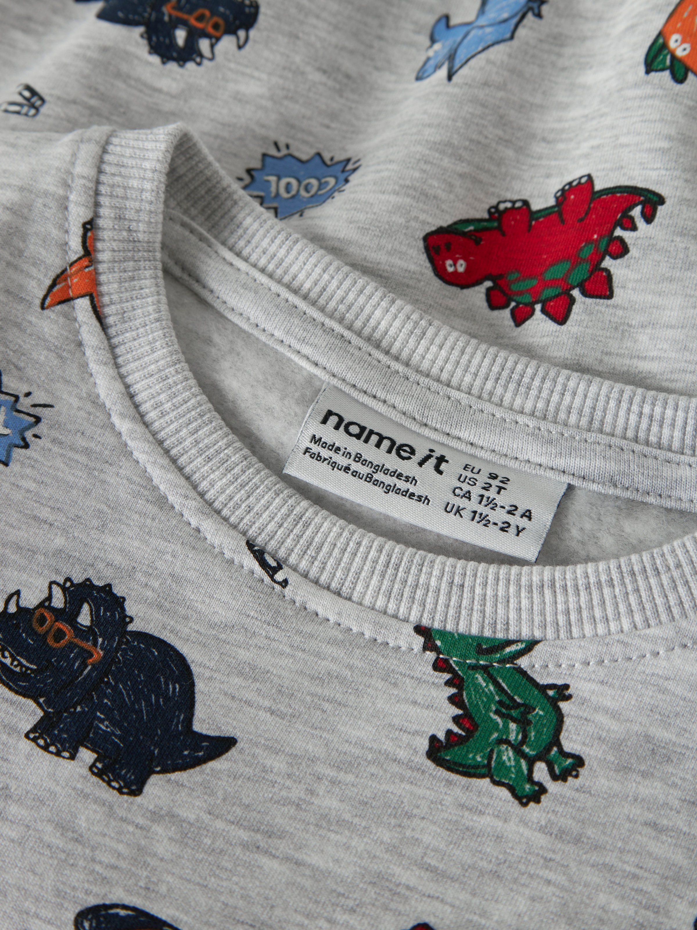 Name It Sweat-shirt »NMMLEON LS NREG SWEAT BRU BOX«, mélange coton, coupe régulière
