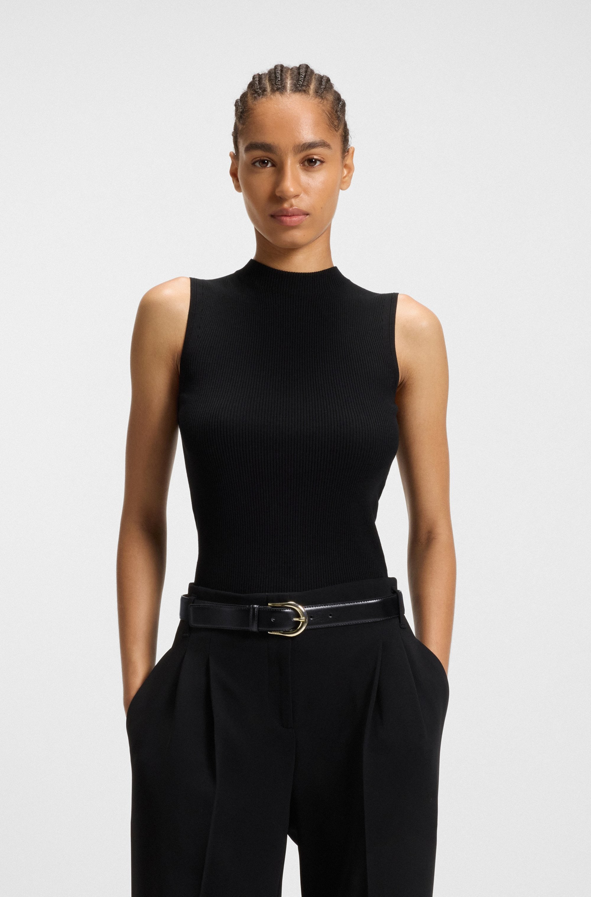 BOSS Ceinture en cuir »Carol-St-G_Sz30« mit abgerundeter Schliesse