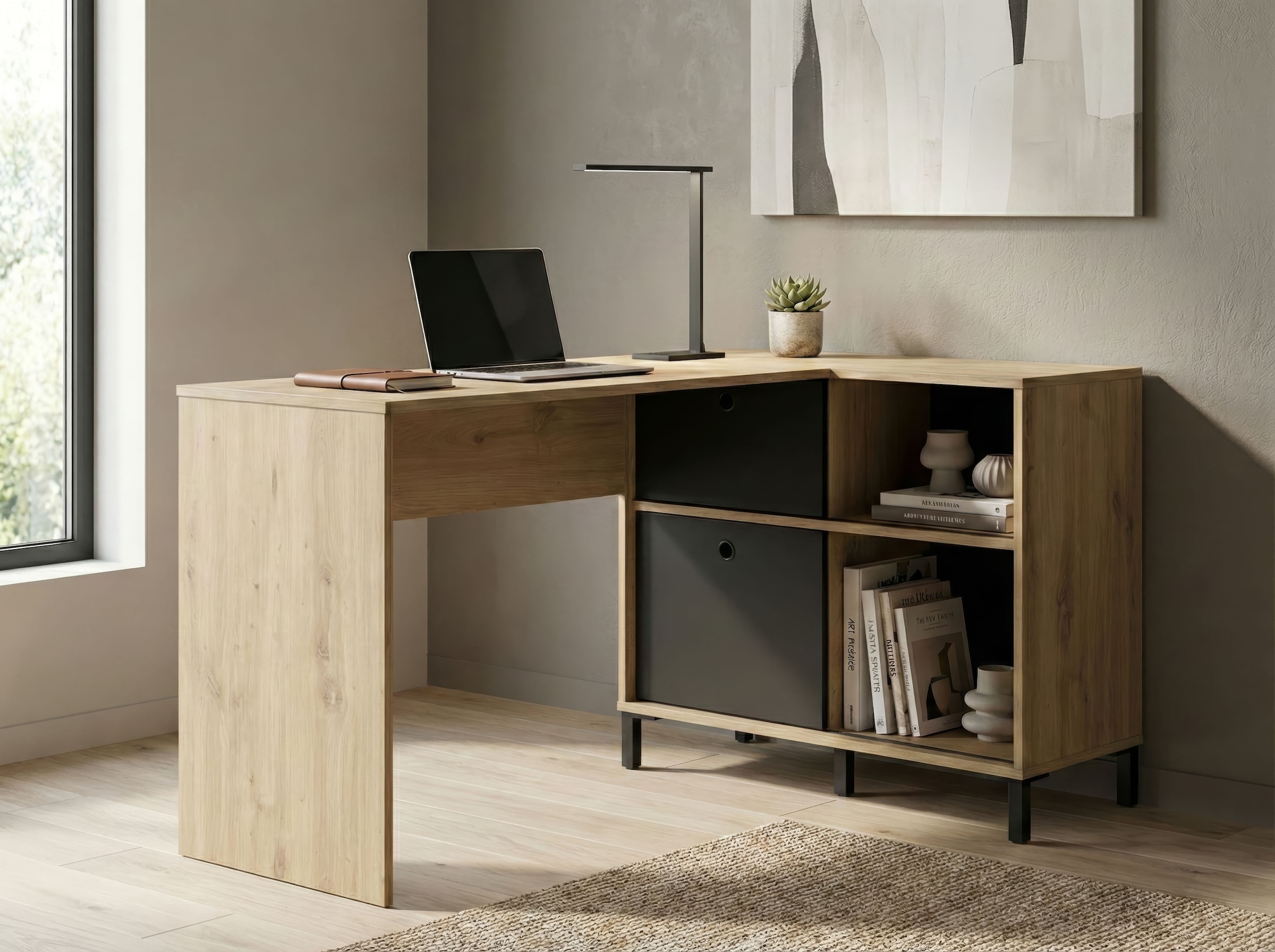 Gami Schreibtisch »BOLT« Ein  funktionaler Eckschreibtisch dank seines Stauraumteils