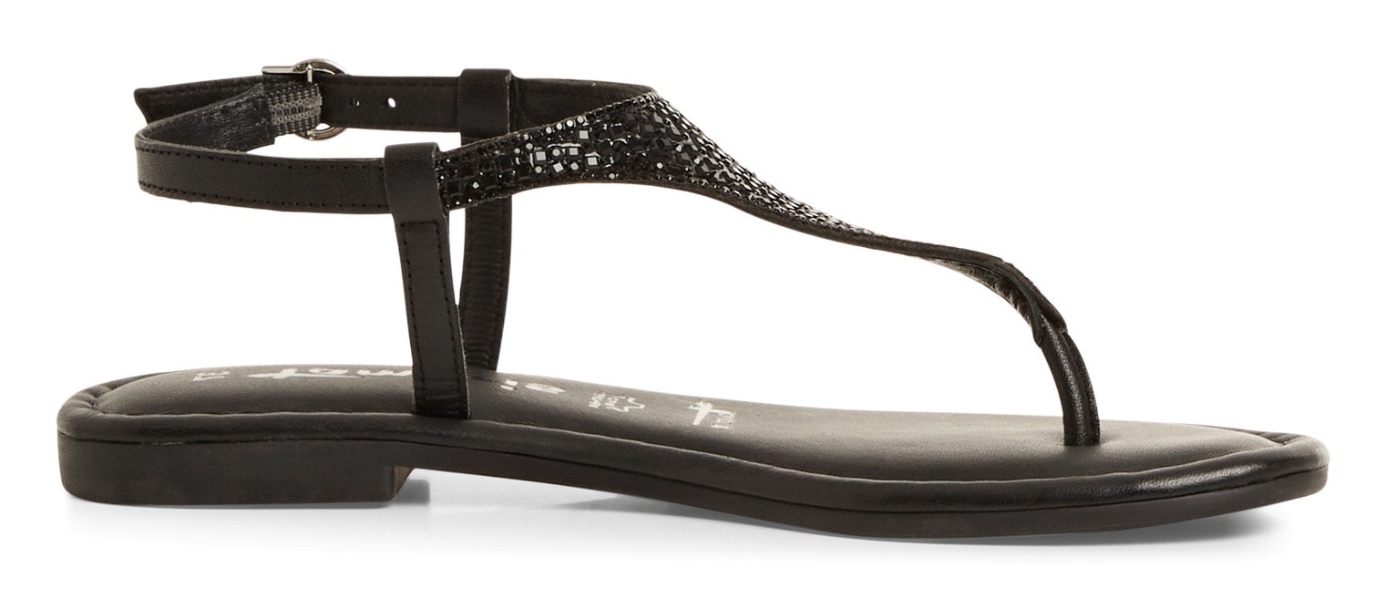 Tamaris Riemchensandale  , Sandalette, Sommerschuh, Festtagsschuh, funkelnde Strasssteinchen