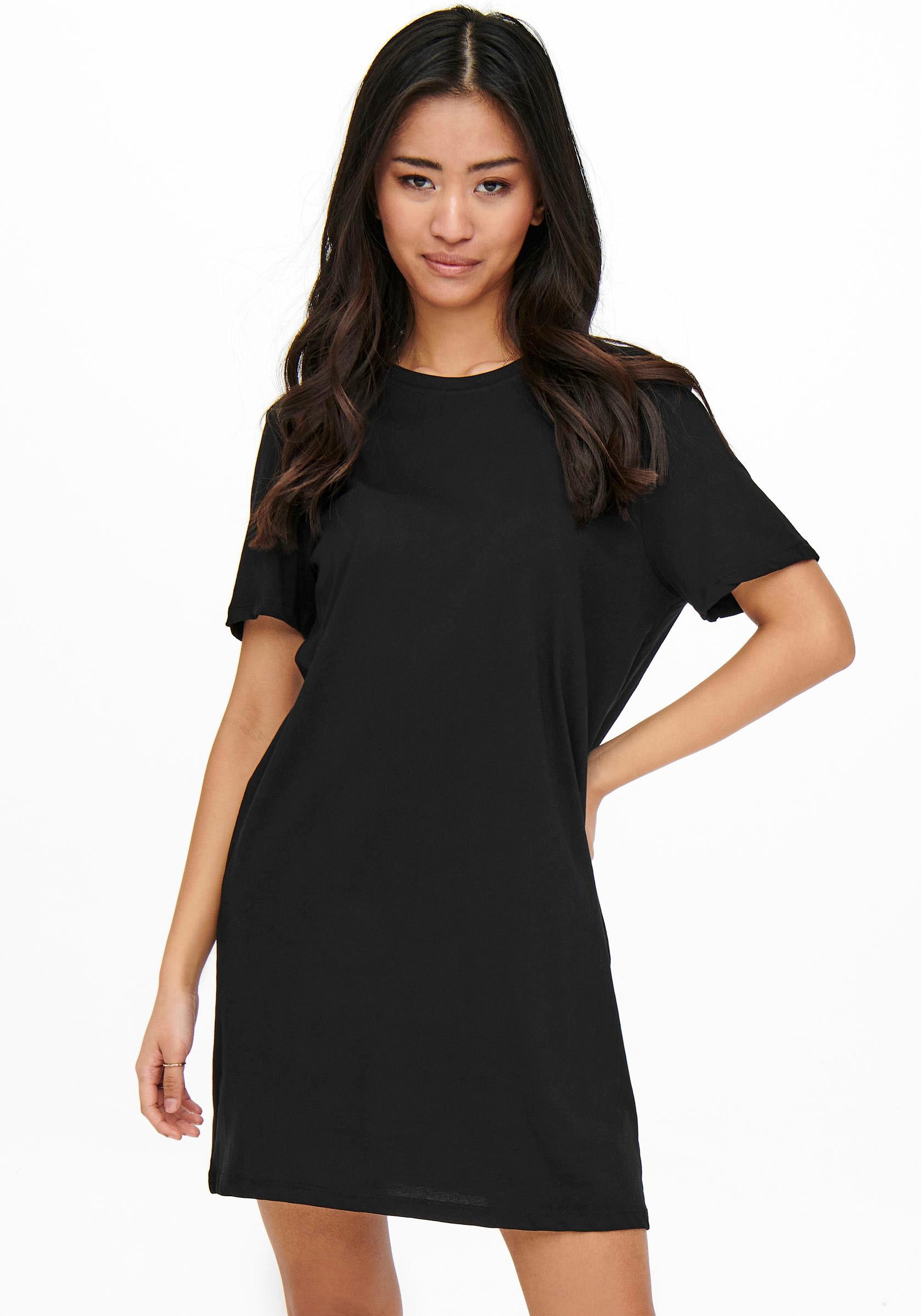 Image of ONLY Shirtkleid "ONLMAY – Shirtkleid mit elastischem Material für Alltag" regular fit, casual, Jersey, Baumwolle, Rundhals