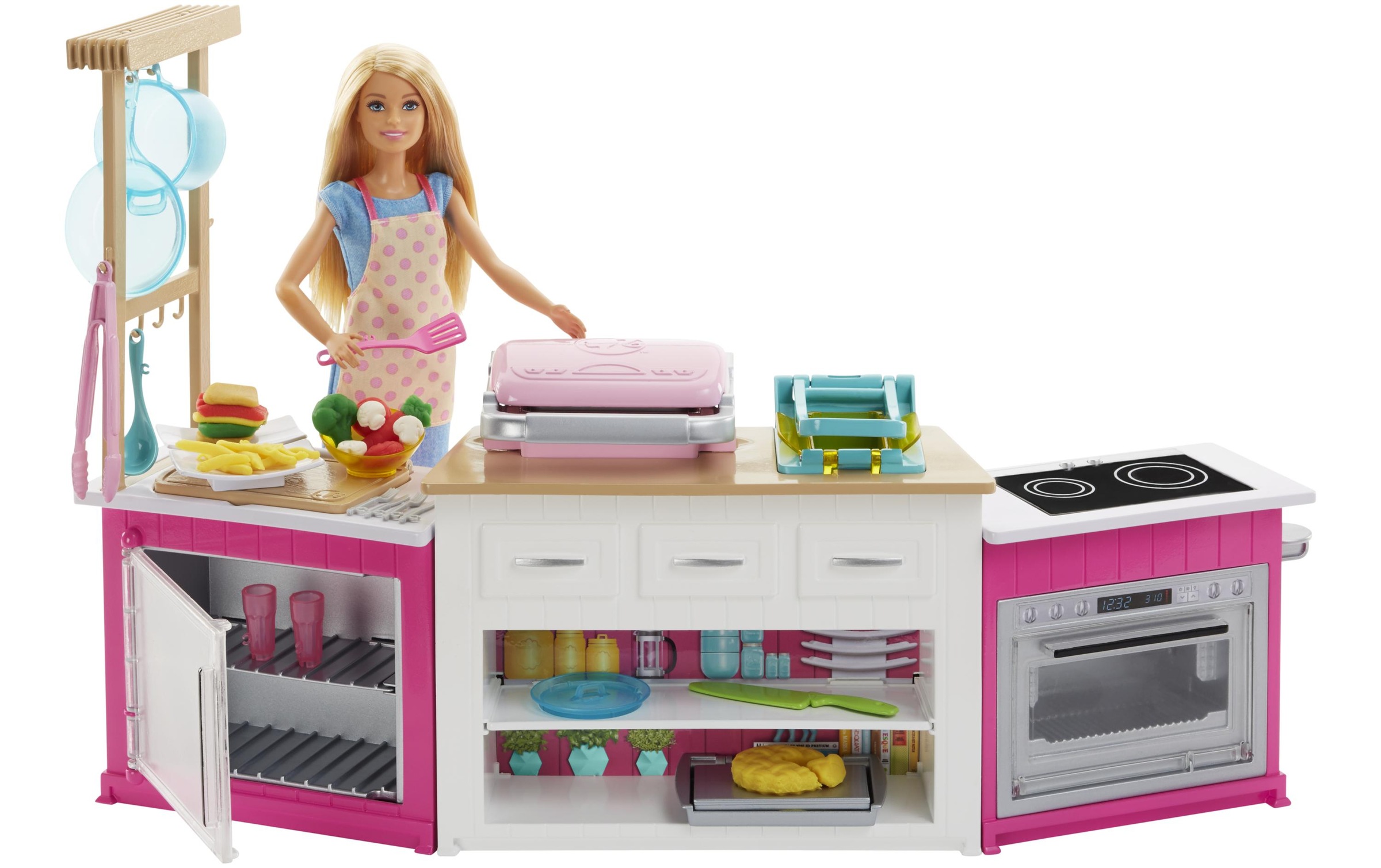 Image of Barbie Spielfigur »Cooking & Baking Deluxe Küche mit Puppe«, (Set) bei Ackermann Versand Schweiz