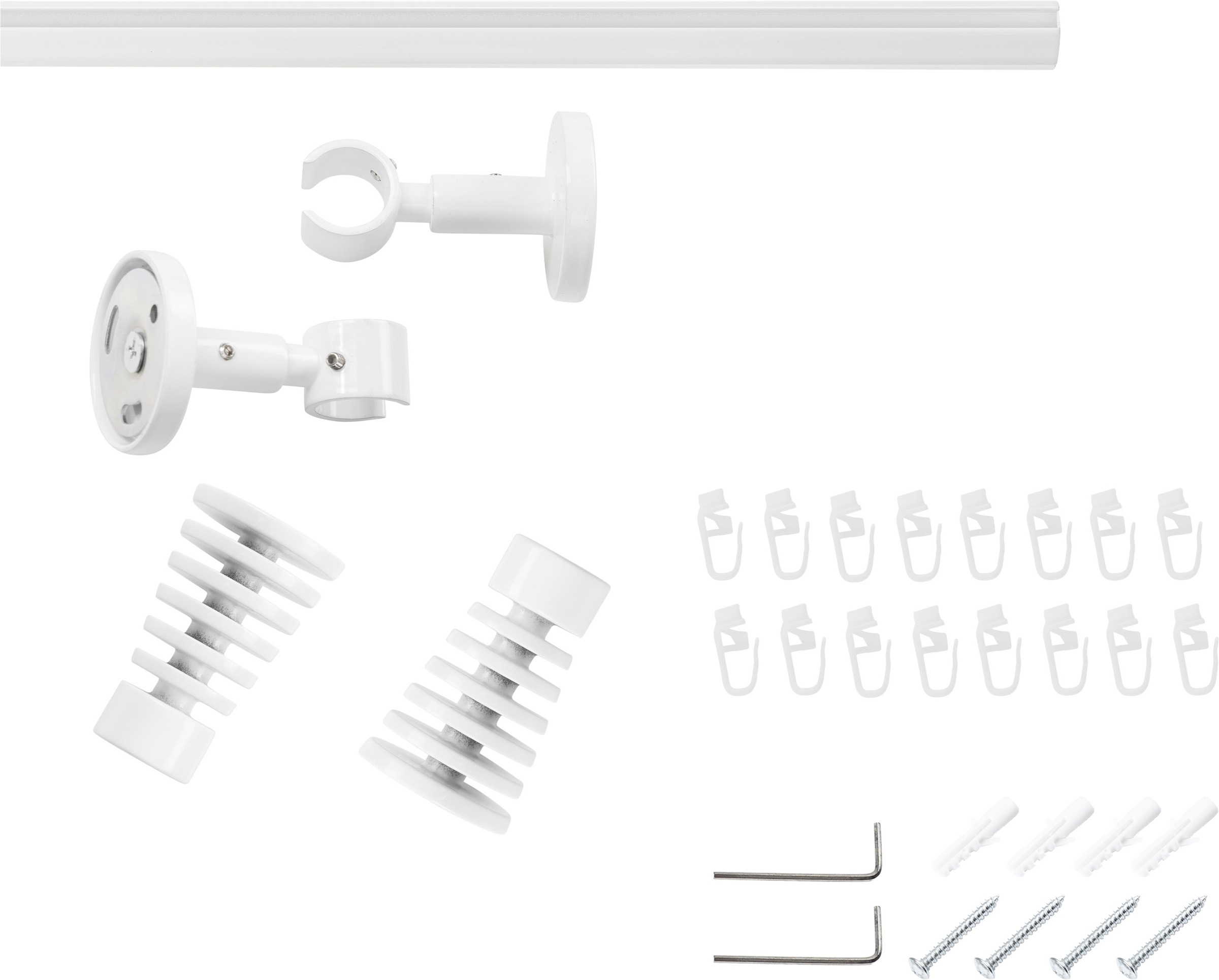 SN DECO GROUP Gardinenstange »Gardinenstange Innenlauf Gap Ø 19 mm, 1-läufig, Fixmass, verschraubt« Ø 19 mm Fixmass;kürzbar