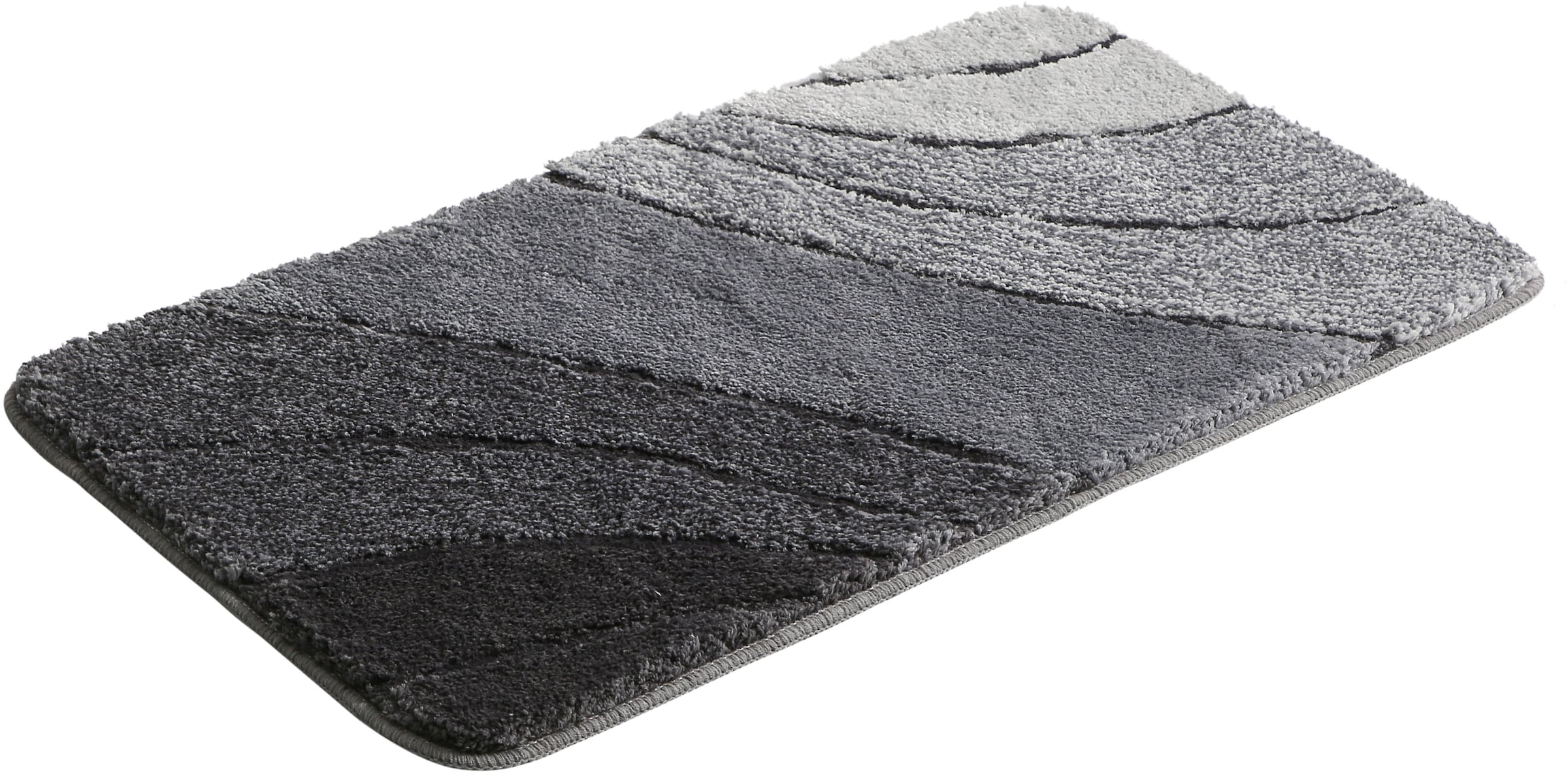 my home Badematte »Josie, Badvorleger, Badezimmer Teppich«, rutschhemmend beschichtet, fussbodenheizungsgeeignet-schnell trocknend-strapazierfähig, Badteppich, Badematten, rechteckig, rund & als 3-tlg. Set erhältlich