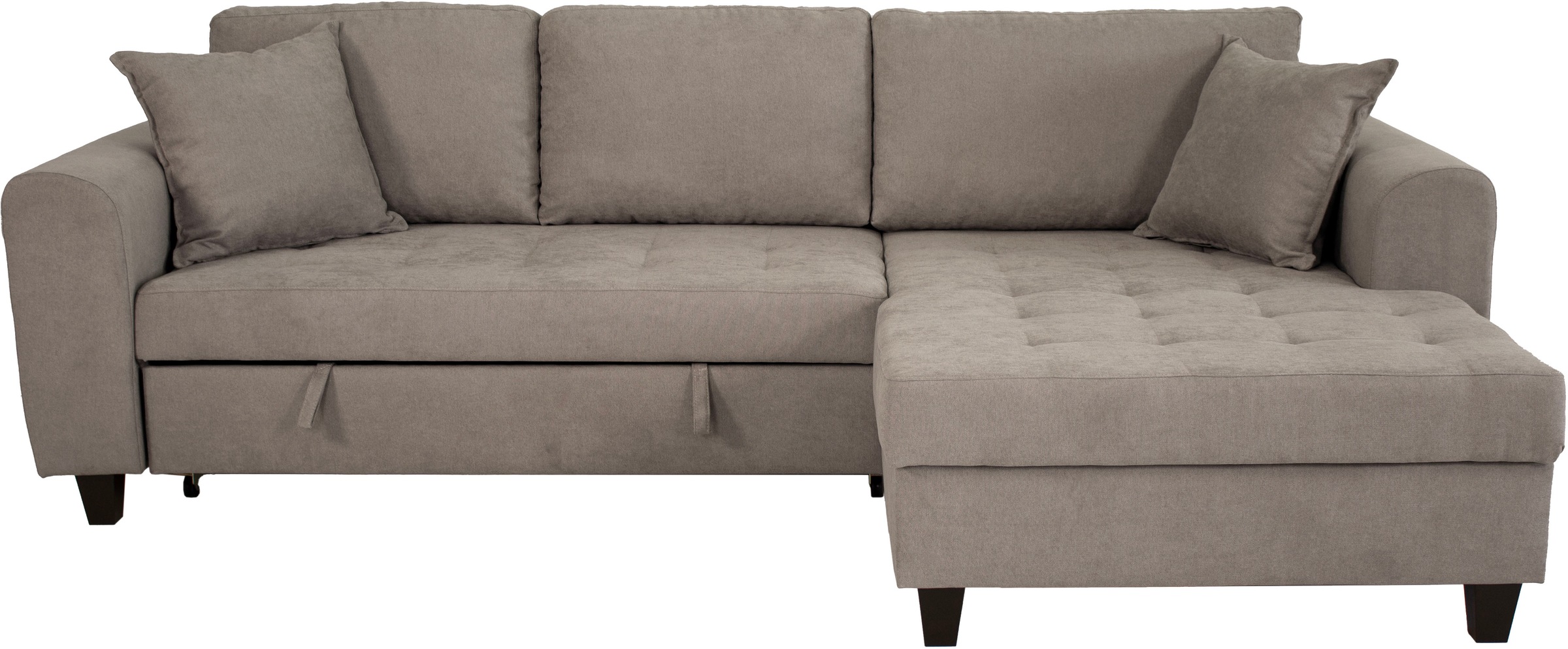 Trends by HG Canapé d'angle »Moritz L-Form, B: 265 cm« mit Bettfunktion, Bettkasten & Zierkissen