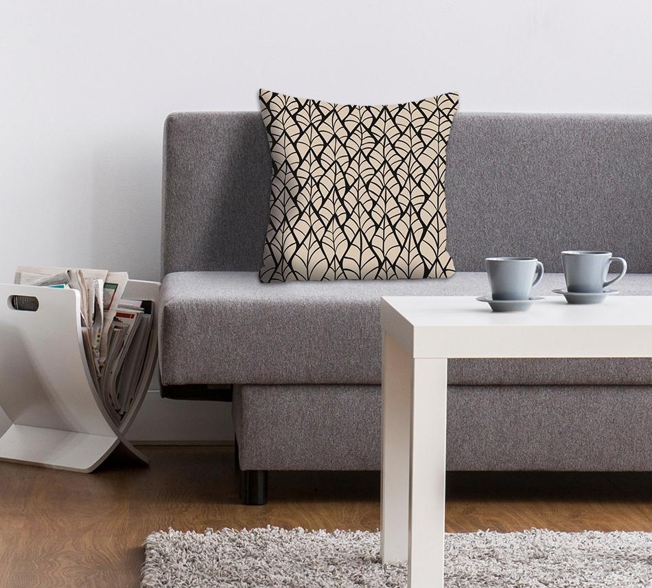 queence Dekokissen »»Blätter«« Kissenhülle ohne Füllung, 1 Stück