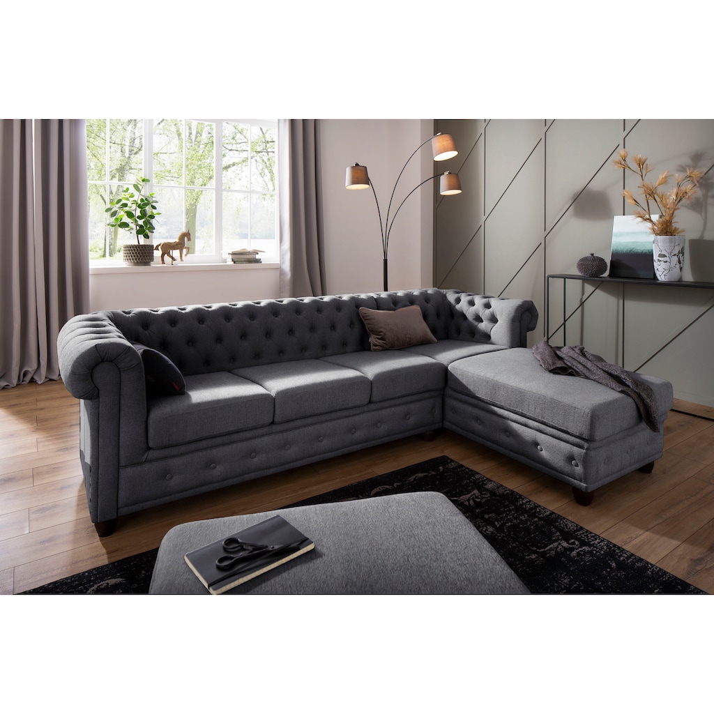 Home affaire Chesterfield-Sofa »New Castle L-Form«