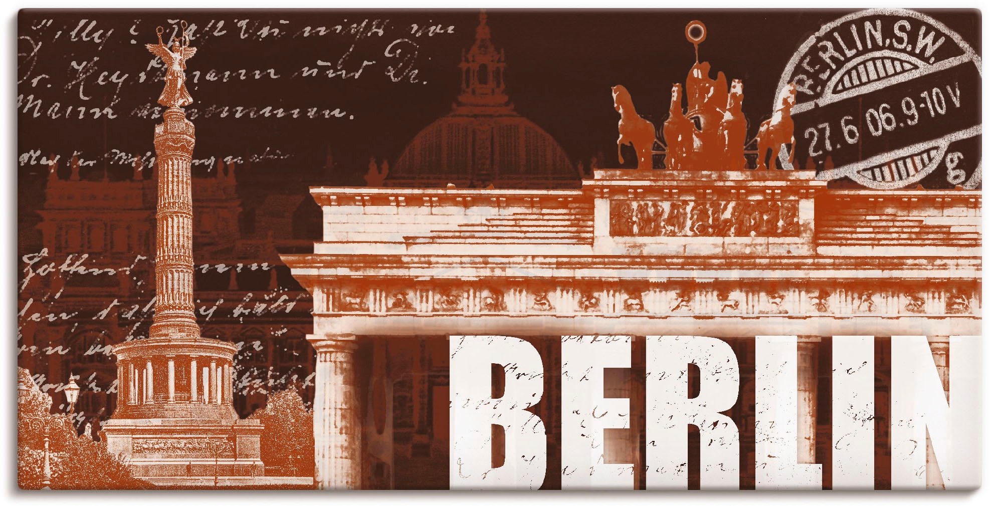 in St.), Poster Artland kaufen Leinwandbild, jetzt »Berlin Collage«, oder als Wandaufkleber versch. Alubild, Grössen Berlin, (1 Wandbild