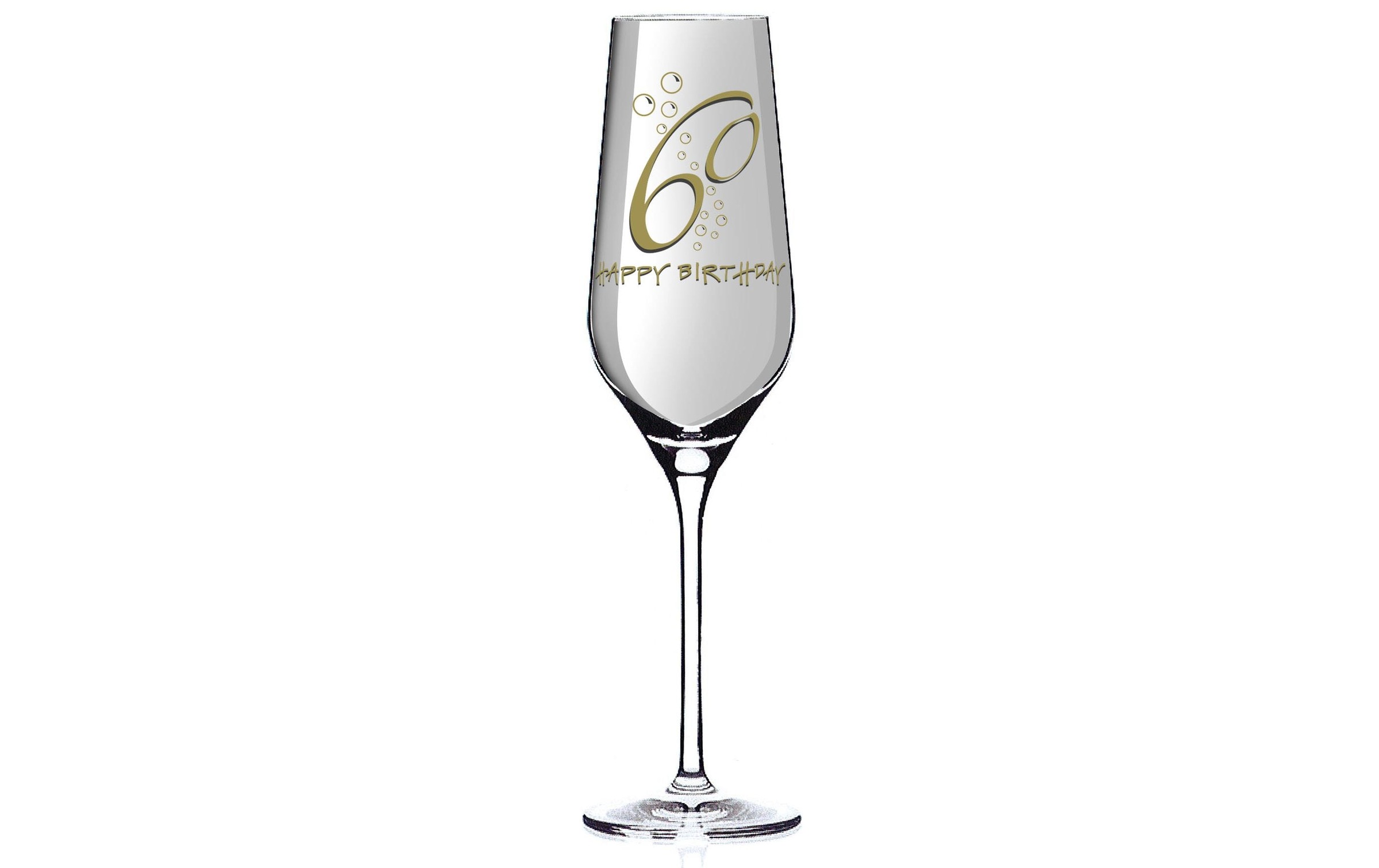 Sektglas »Wate Aurelie Happy Birthday 60 250 ml, Transparent«, (1 tlg.)