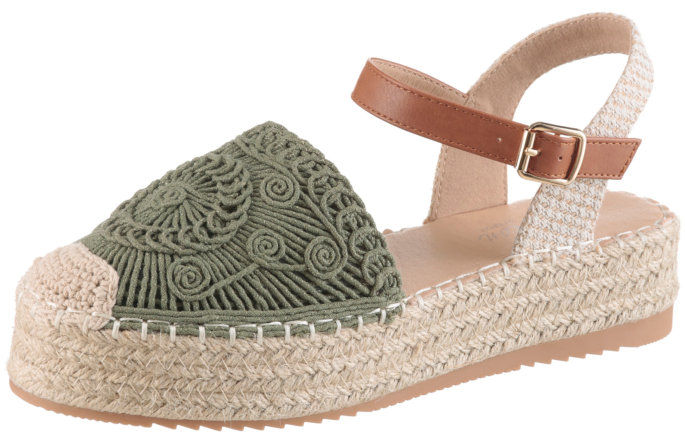 Image of Aniston SHOES Plateausandale Häkel-Sandale, Sommerschuh, Urlaubsschuh - NEUE KOLLEKTION