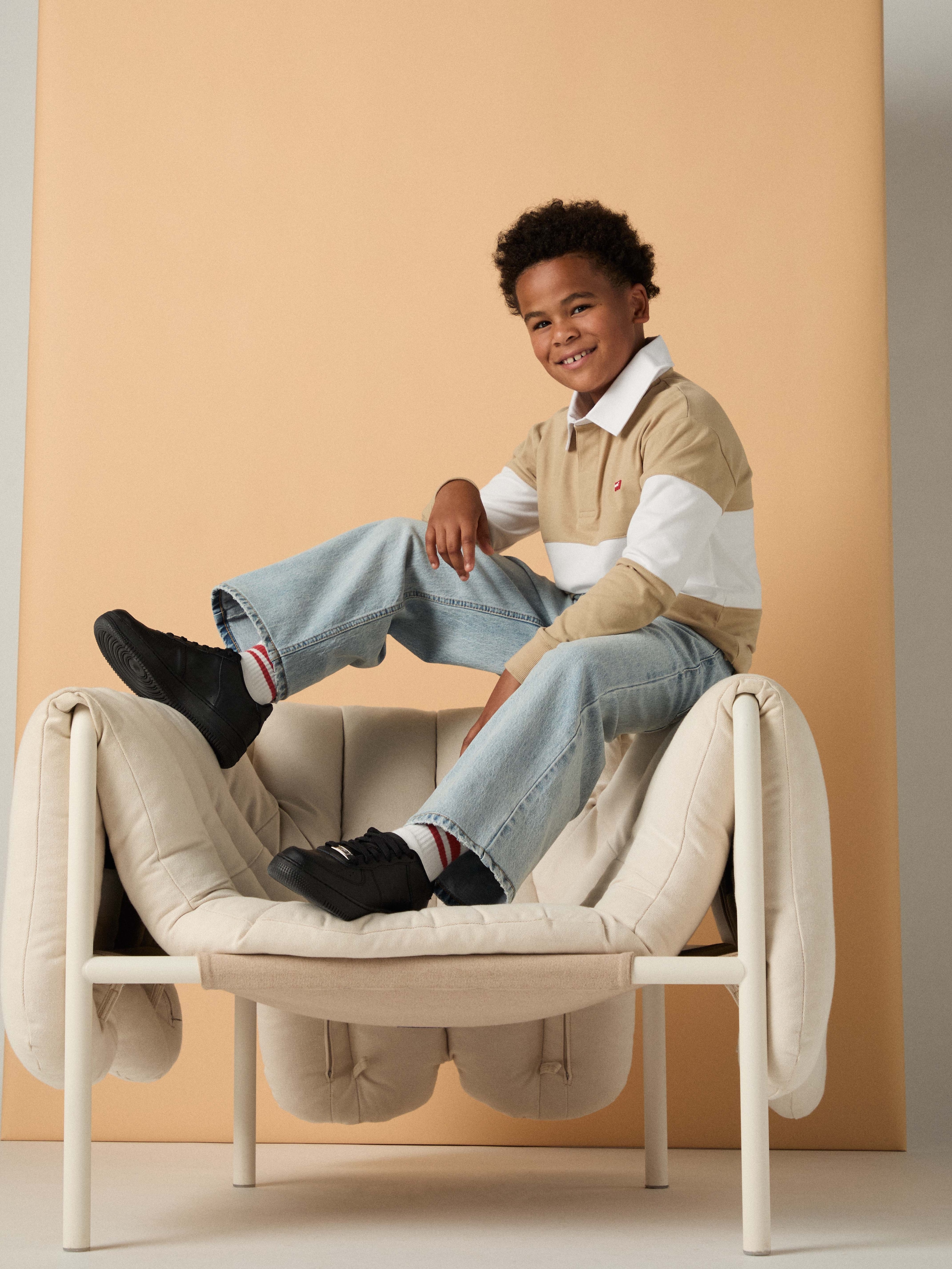 Levi's® Kids Langarmshirt »LVB TIMELESS RUGBY POLO« for Boys, mit Polokragen und Colorblocking