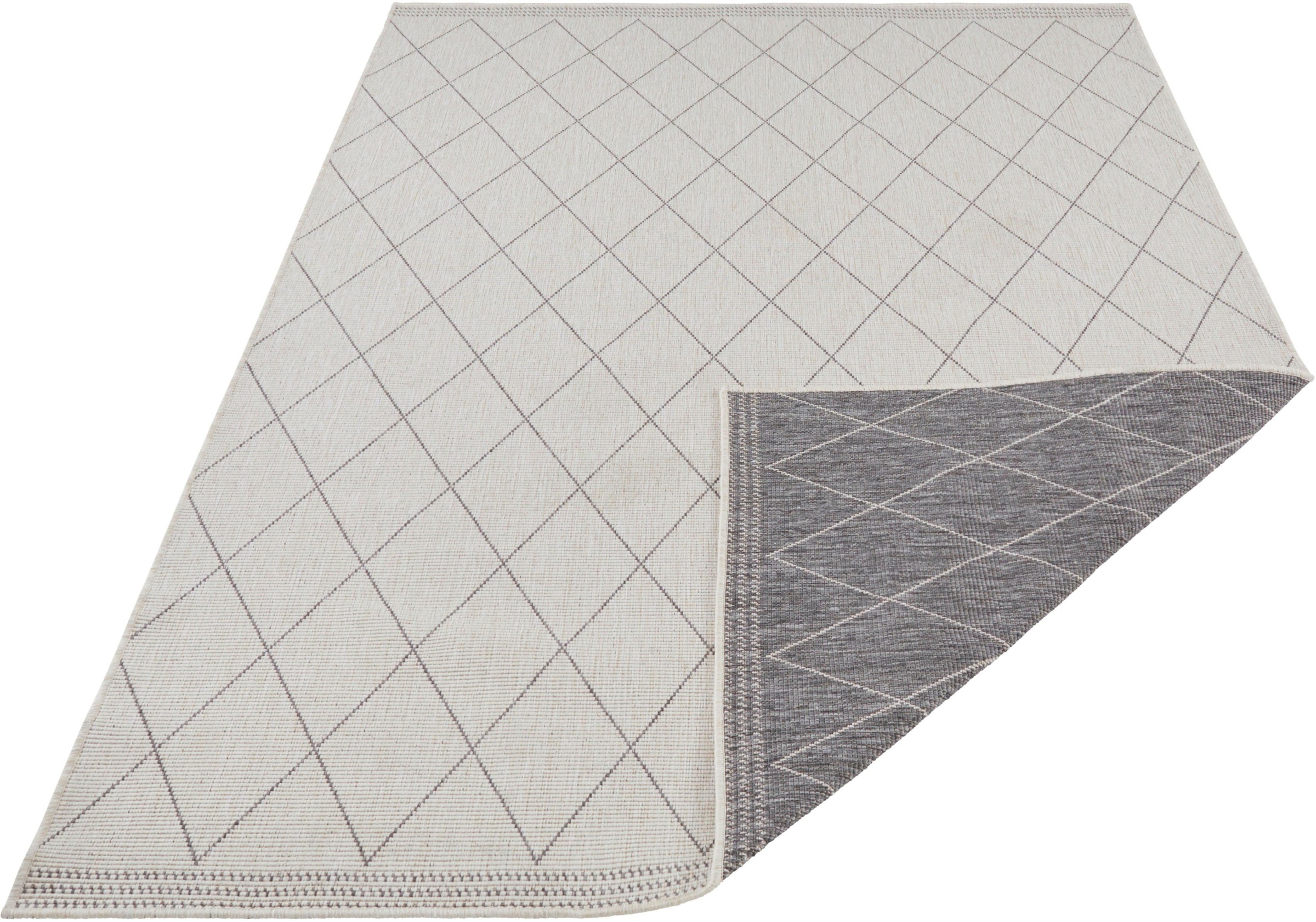 Image of freundin Home Collection Teppich »Daisy«, rechteckig, 5 mm Höhe, Flachgewebe WendbarIn und Outdoor geeignet, Rauten Design, Wohnzimmer, Balkon, Terrasse, Pflegeleicht bei Ackermann Versand Schweiz