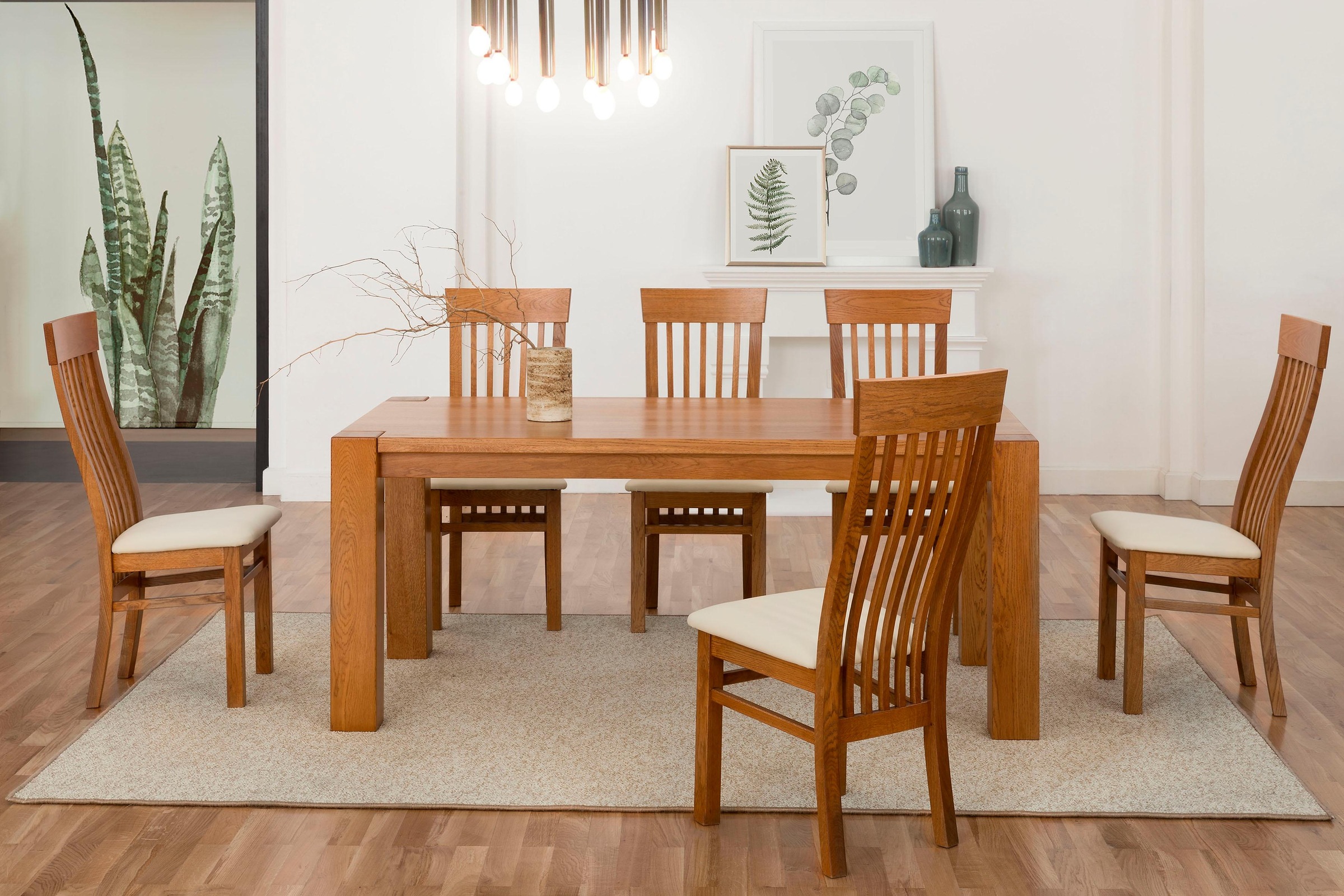 Image of Premium collection by Home affaire Essgruppe »Amore«, (Set, 5 tlg.), bestehend aus dem Tisch »Dominik« und den Stühlen bei Ackermann Versand Schweiz