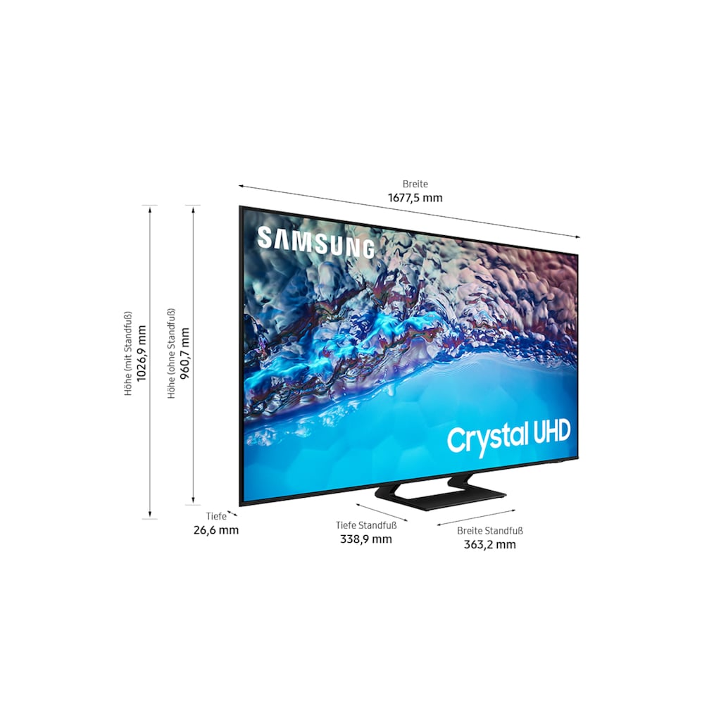 Samsung LED-Fernseher »75" Crystal UHD 4K BU8579 (2022)«, 189 cm/75 Zoll, 4K Ultra HD, Smart-TV
