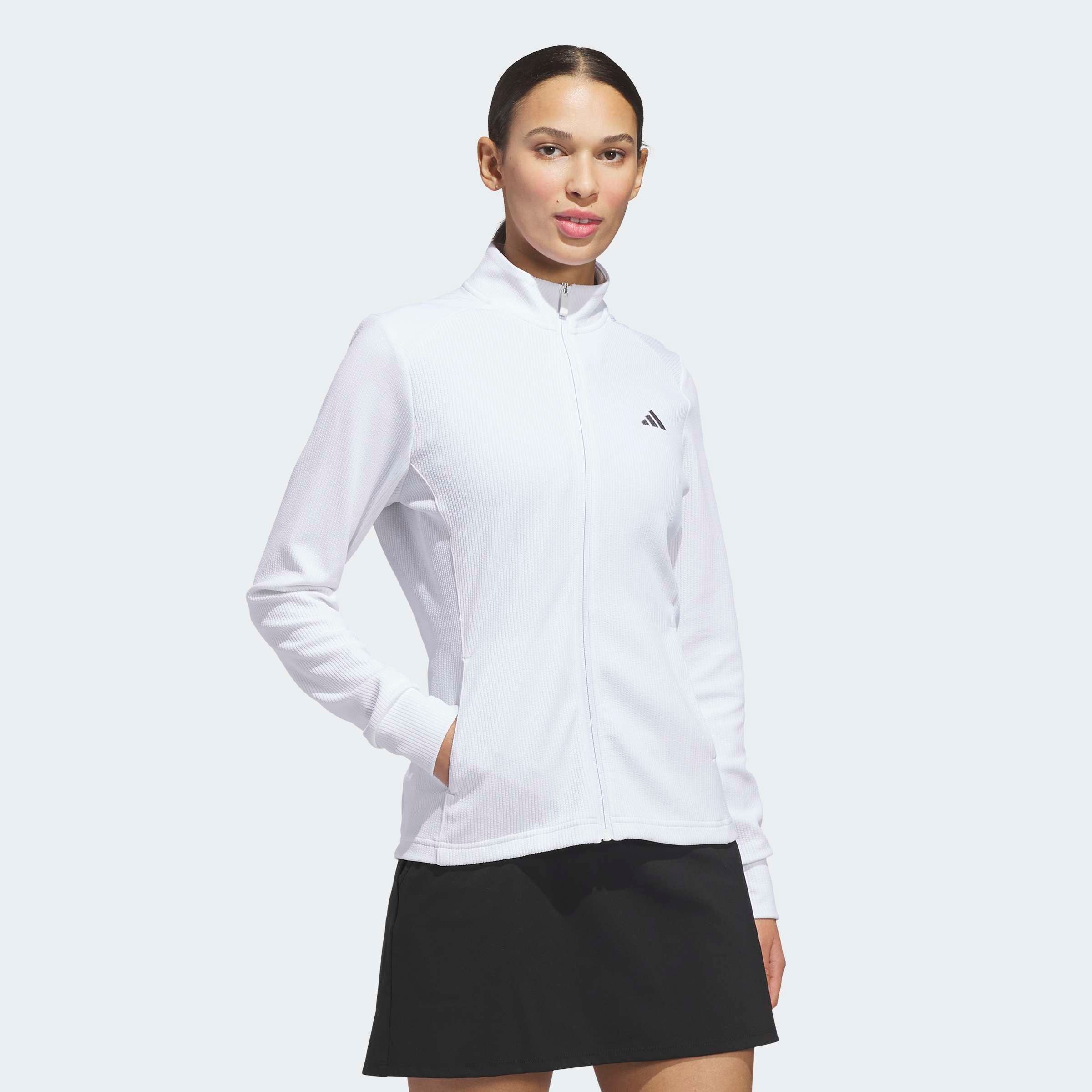 Image of adidas Performance Trainingsjacke "PERFORMANCE TEXTURE FULL ZIP T" mit Reissverschluss, aus Polyester, normaler Schnitt, gerader Abschluss
