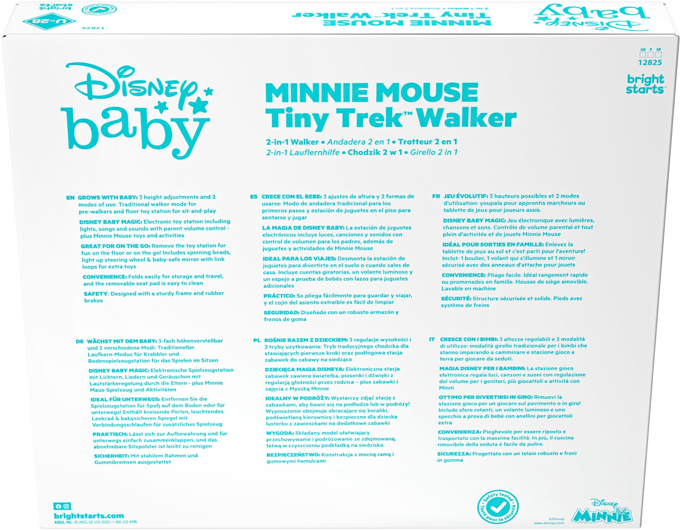 Bright Starts Trotteur »MINNIE MOUSE Tiny Trek™ Walker, Forever Besties™, 2-in-1 Walker« mit Licht und Sound