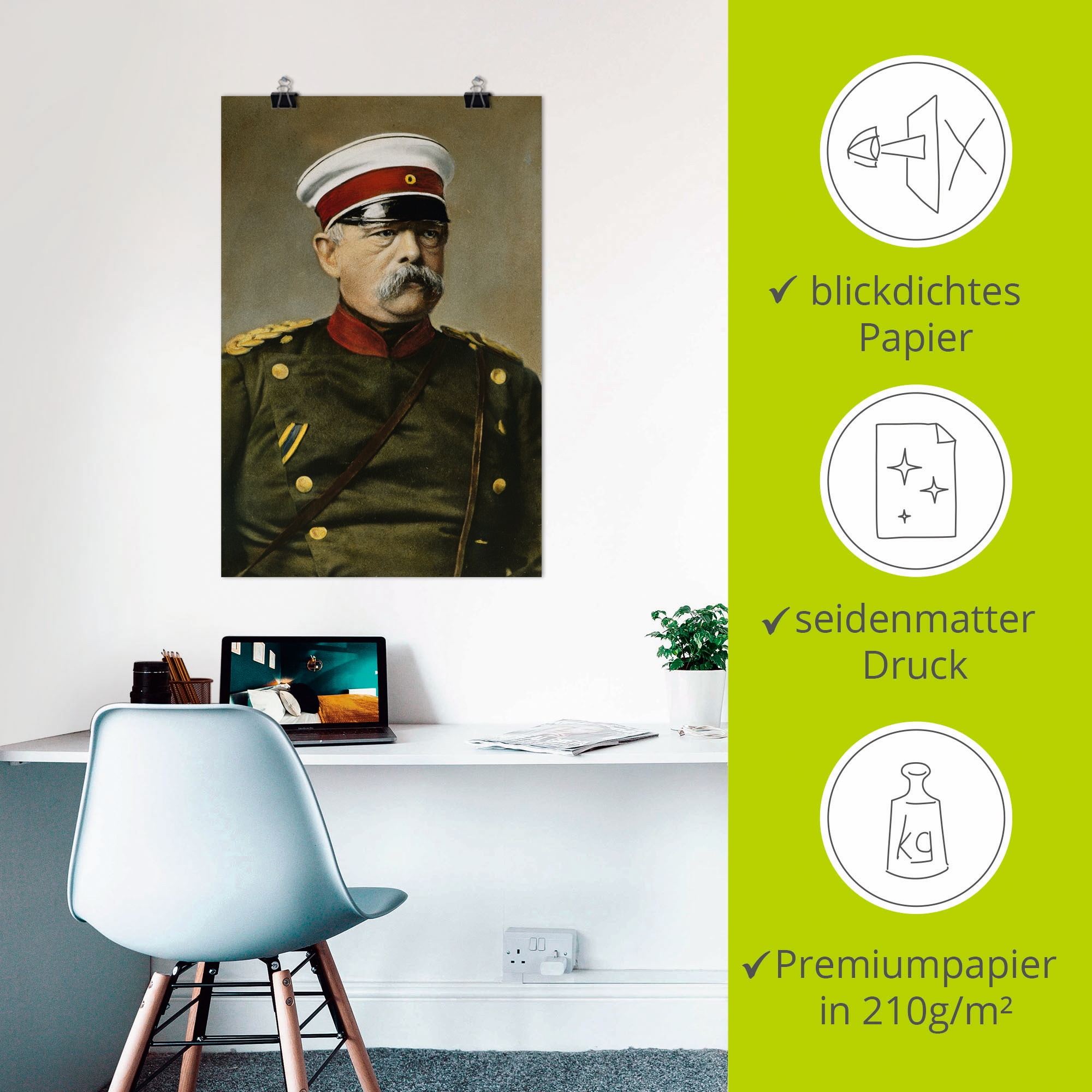 Artland Wandbild »Otto von Bismarck« Menschen 1 Stk. tlg. als Leinwandbild, Poster in verschied. Grössen