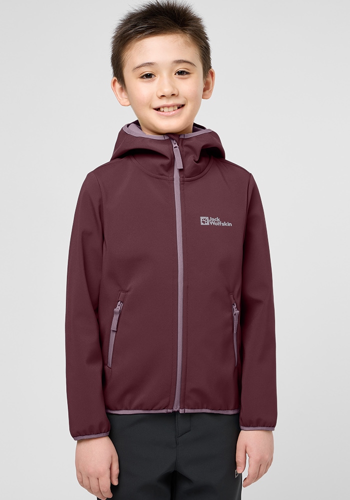 Softshelljacke »FOURWINDS JACKET KIDS«, mit Kapuze