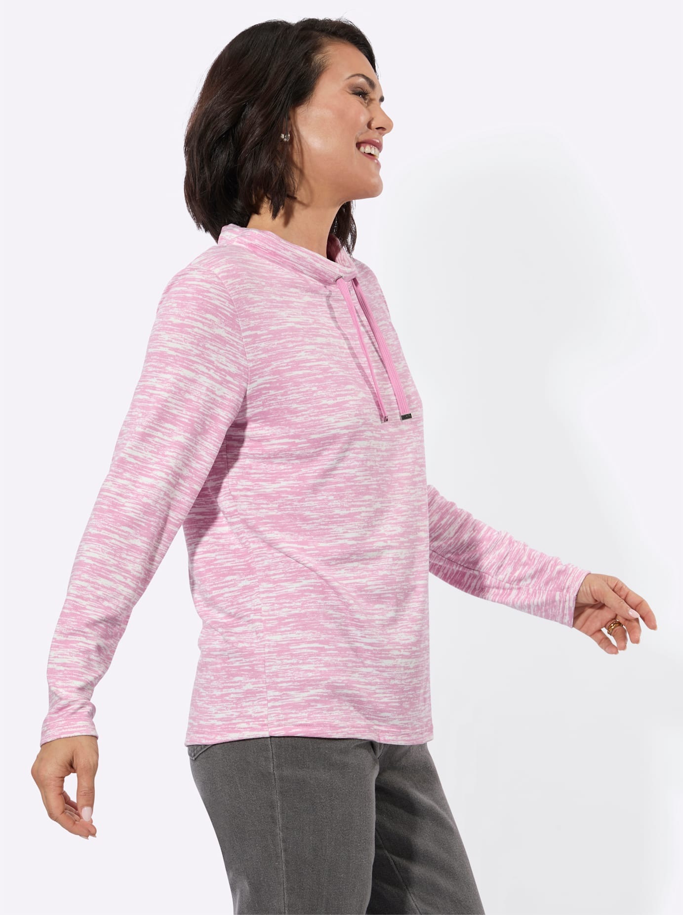 Casual Looks Stehkragenshirt »Winter-Shirt« 1