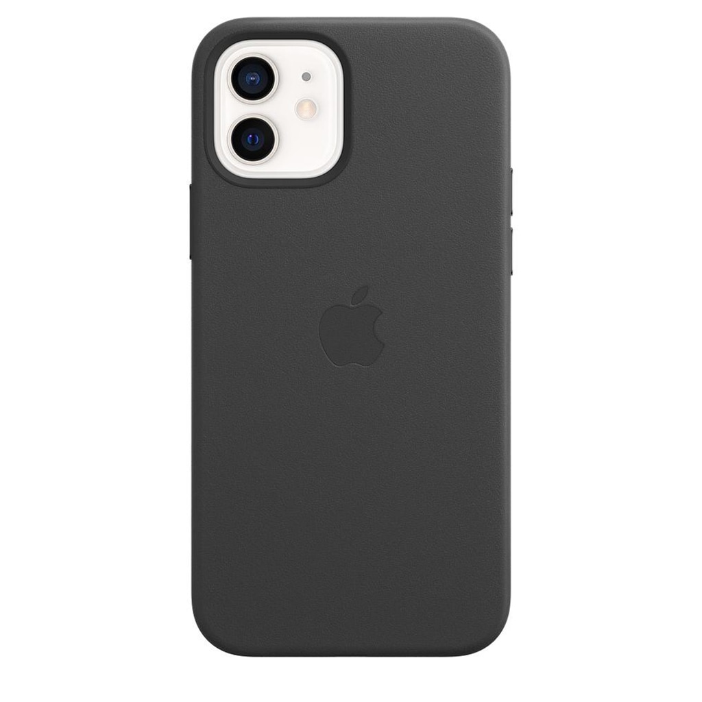 Apple Smartphone-Hülle »Apple iPhone 12/12 Pro Leder Case Mag Black«, iPhone 12-iPhone 12 Pro, 15,5 cm (6,1 Zoll), MHKG3ZM/A