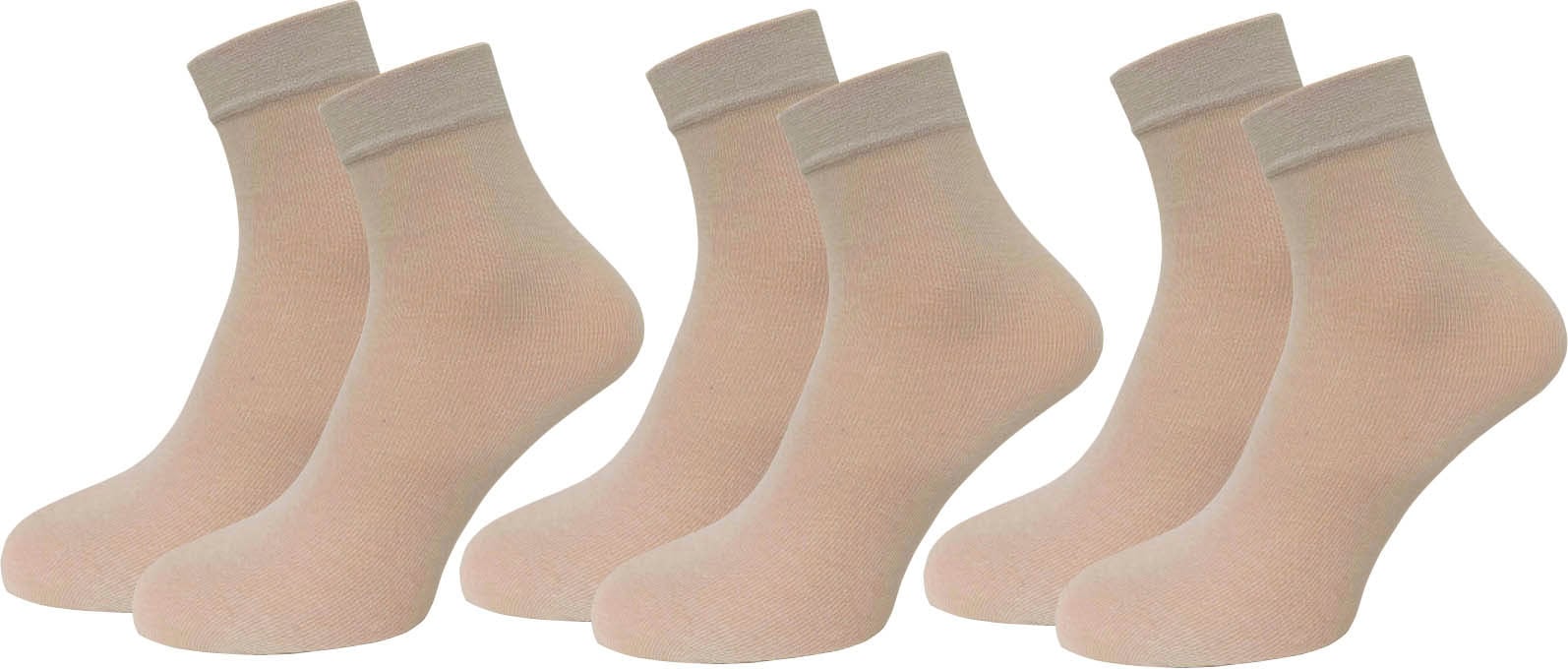 Image of Janastyle Feinsöckchen "Cotton-Feeling Söckchen,3 Paar" 15 3 Stk. tlg. Universalgrösse, angenehmes Tragegefühl, blickdicht, druckfreier Bund
