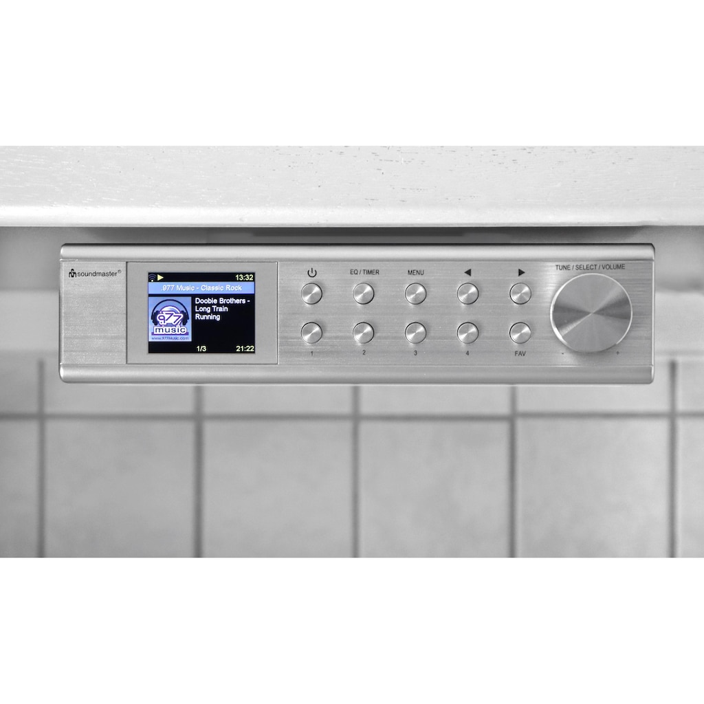 Soundmaster Digitalradio (DAB+) »IR1500SI Silber«, (Bluetooth-WLAN Digitalradio (DAB+)-FM-Tuner-Internetradio)