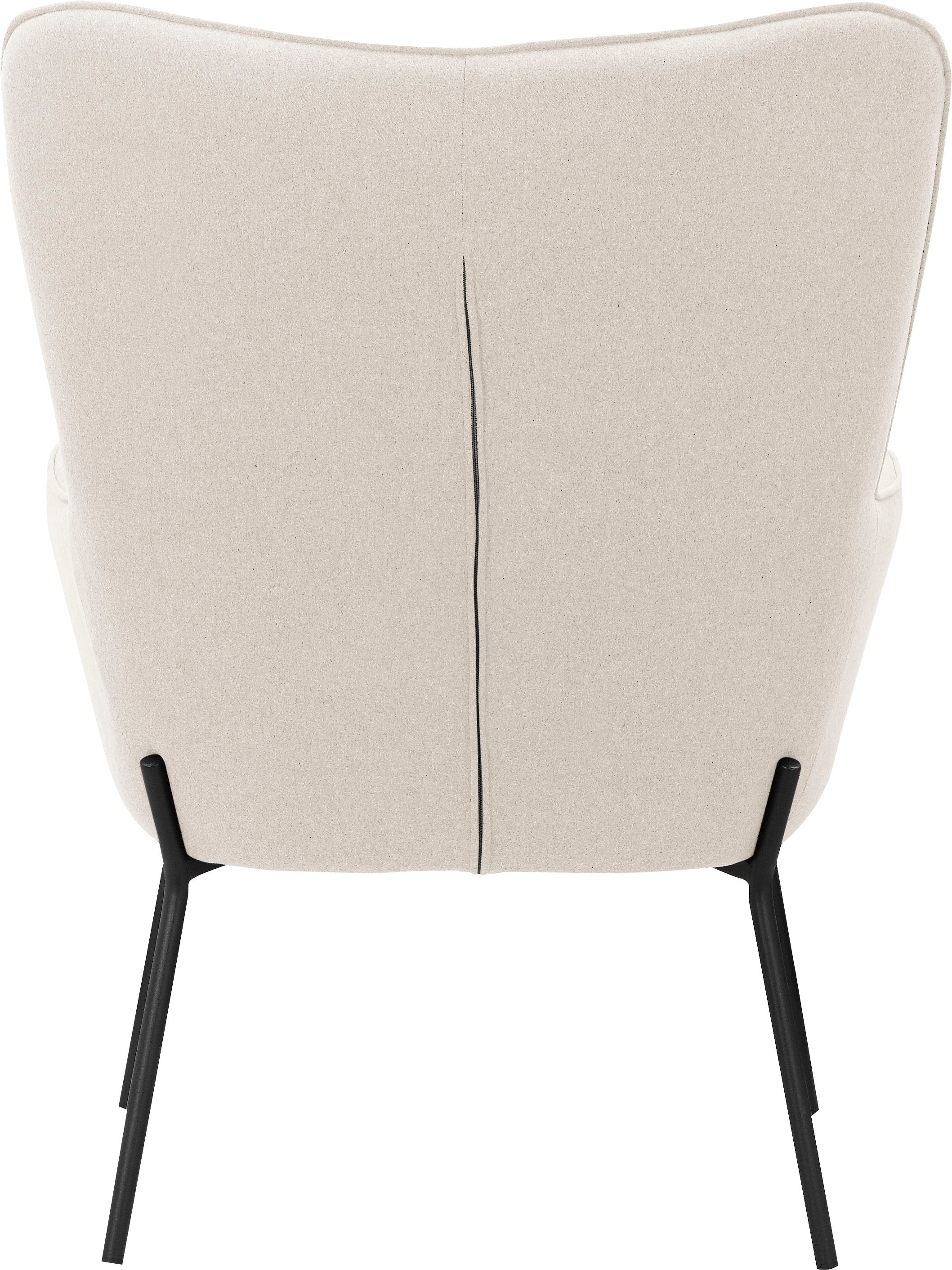 GOODproduct Loungesessel »Luukas, Ohrensessel mit Metallbeinen,«, (1 St.), Stoff recyceltes Polyester, Sitz und Rücken gepolstert, Sitzhöhe 46 cm