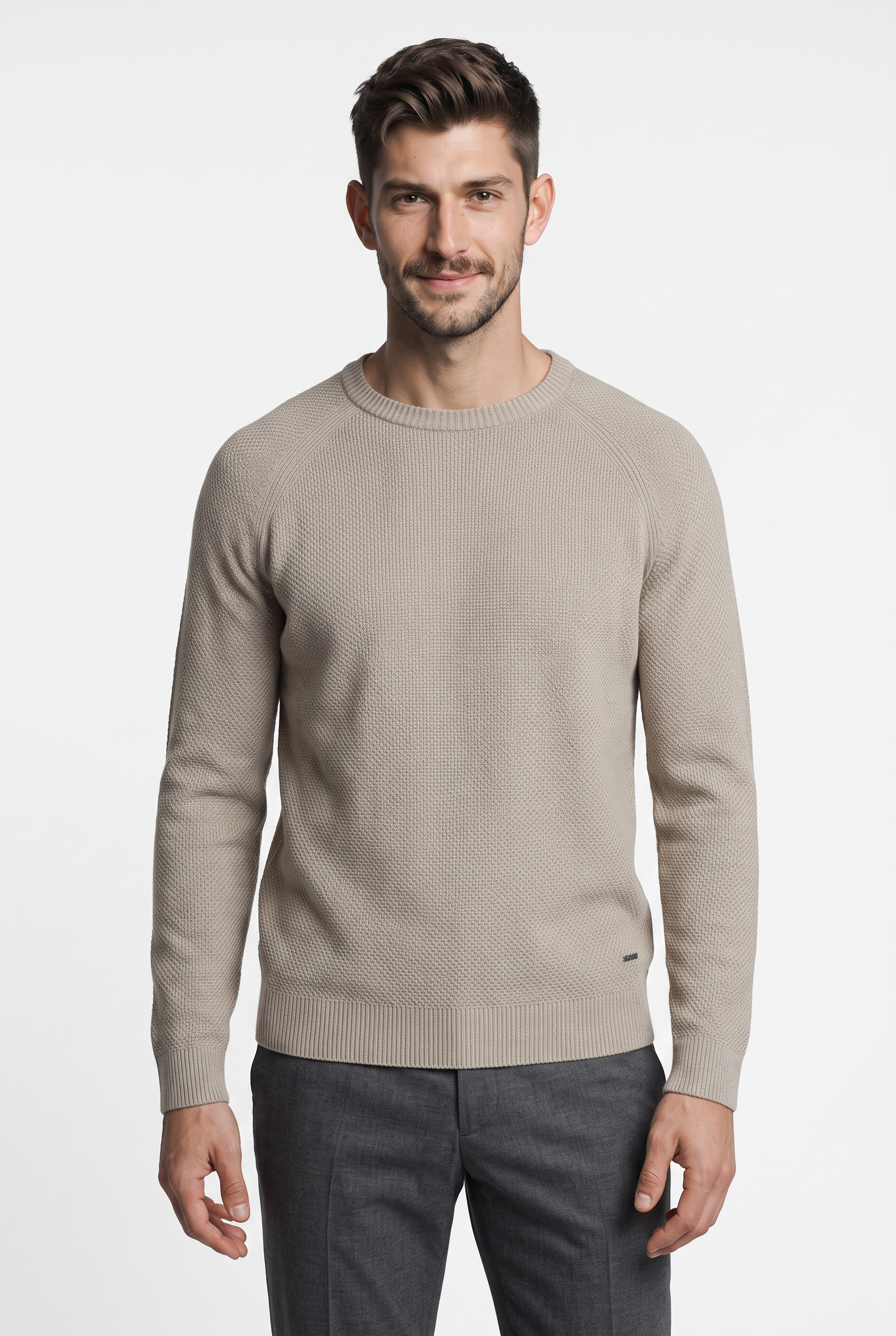 Image of JOOP Rundhalspullover "Nadion" Modern fit, modische Strickstruktur