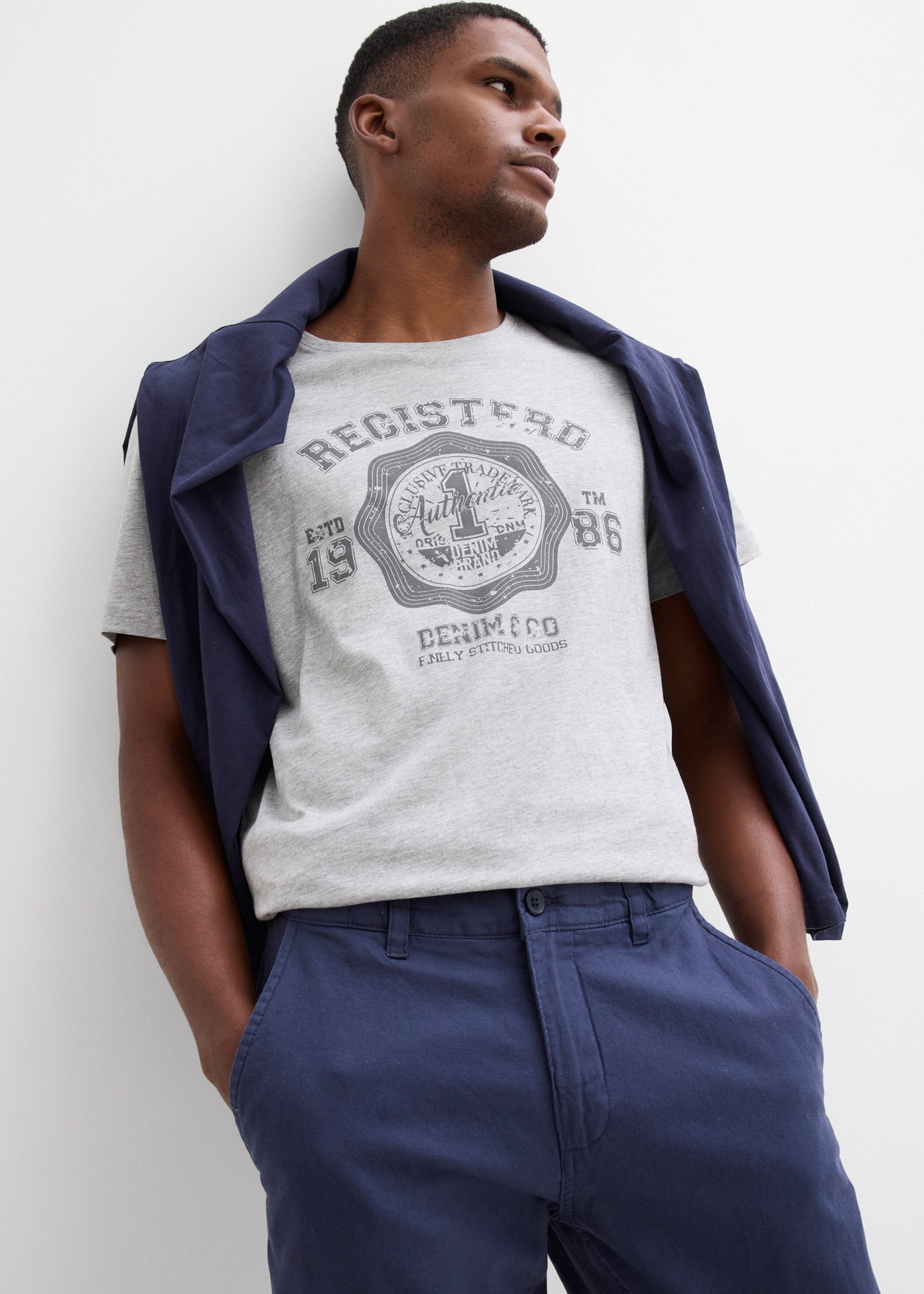 bonprix Chinohose  aus Leinen und Baumwolle, Regular Fit, leichte Materialqualität