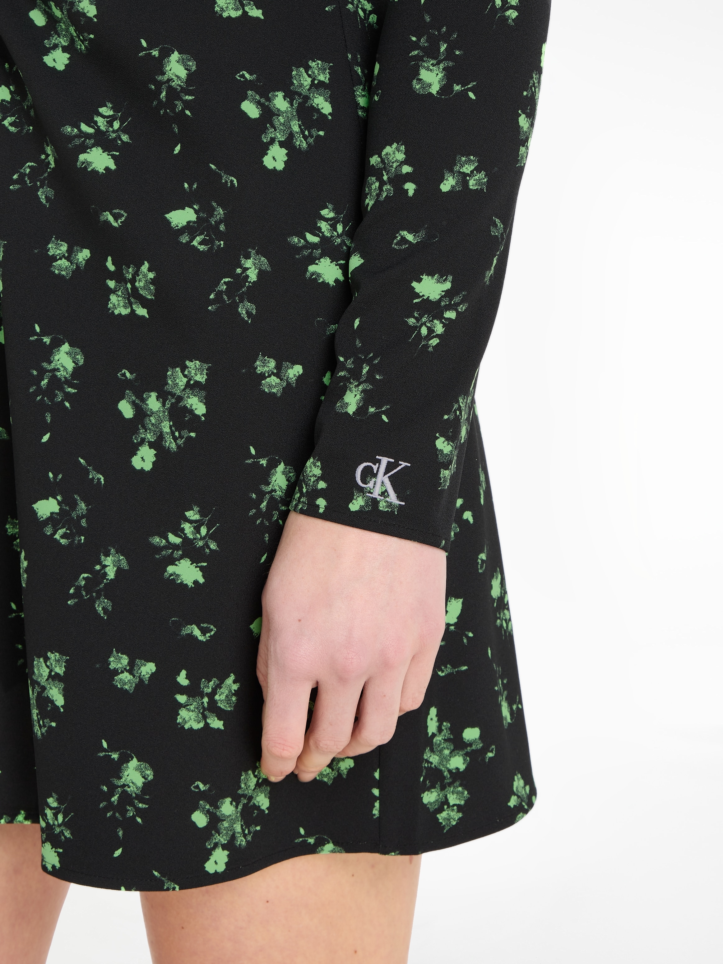 ♕ Calvin Klein Jeans Blusenkleid »LONG SLEEVE FITTED SHIRT DRESS«  versandkostenfrei bestellen | Sommerröcke