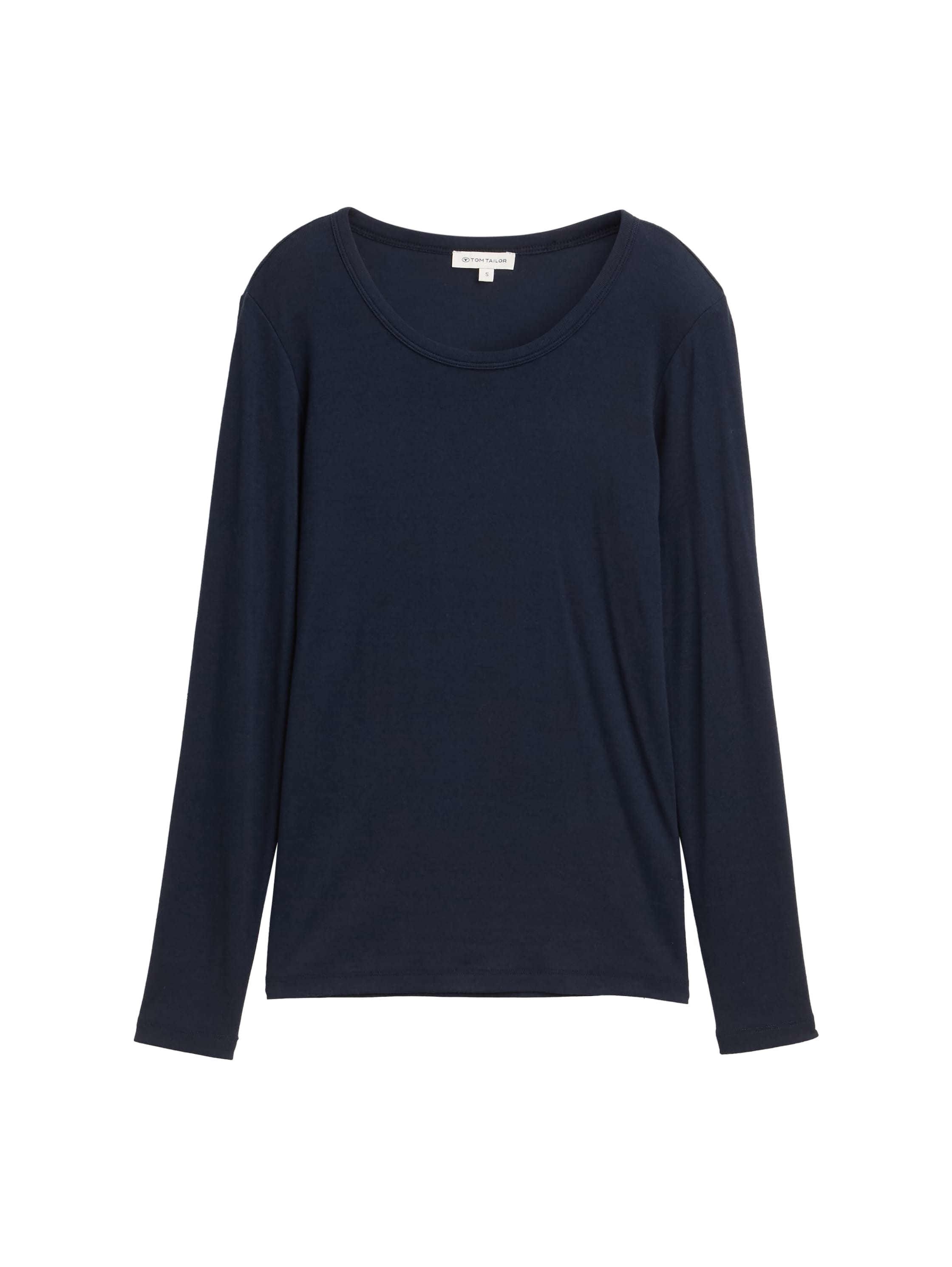 TOM TAILOR Langarmshirt, mit Rundhalsausschnitt und Stretch