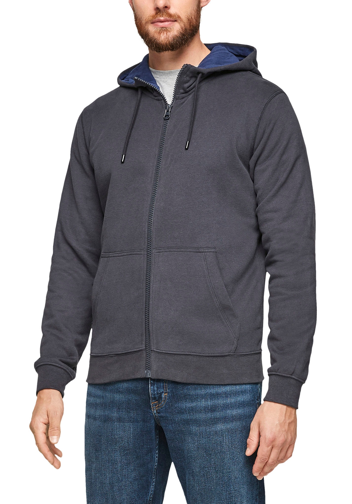 s.Oliver Kapuzensweatjacke, unifarben kaufen