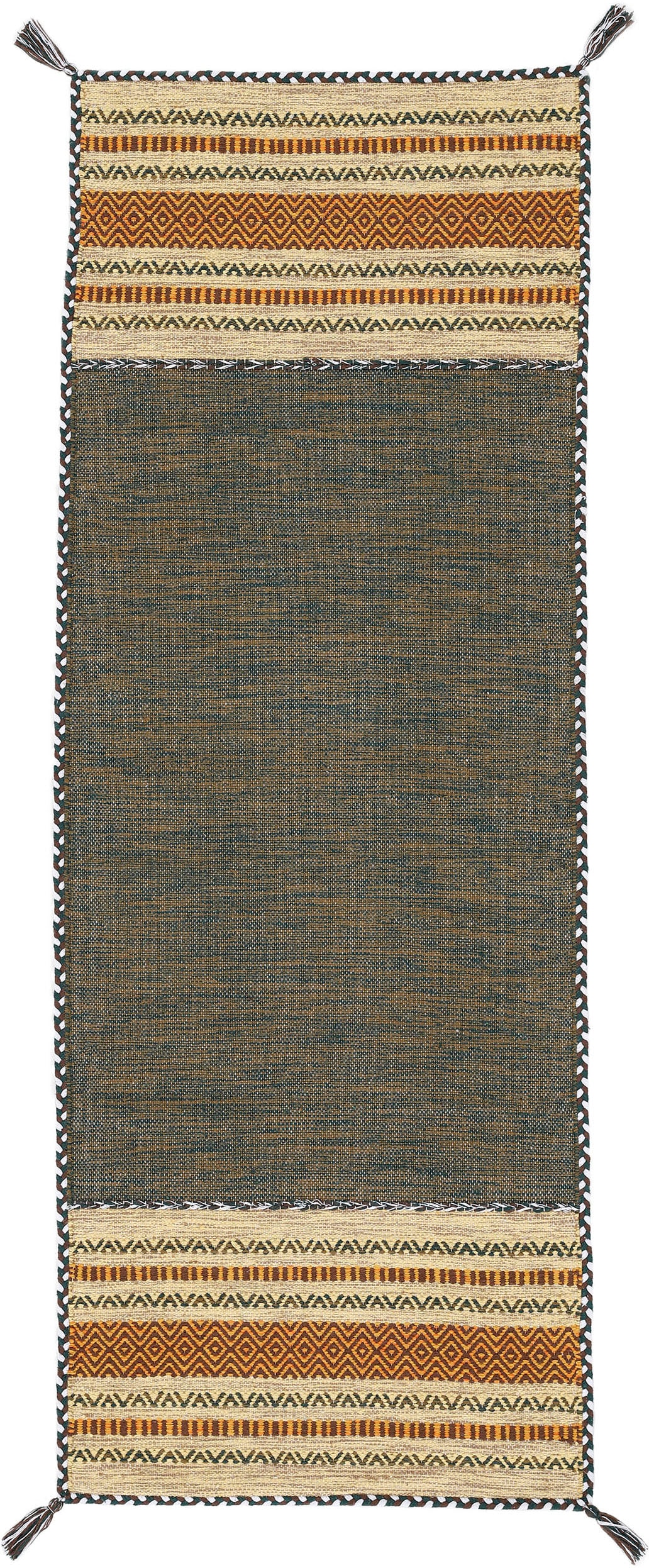 carpetfine Läufer Baumwolle, Azizi«, mit Fransen, Wendeteppich Wohnzimmer rechteckig, kaufen »Kelim