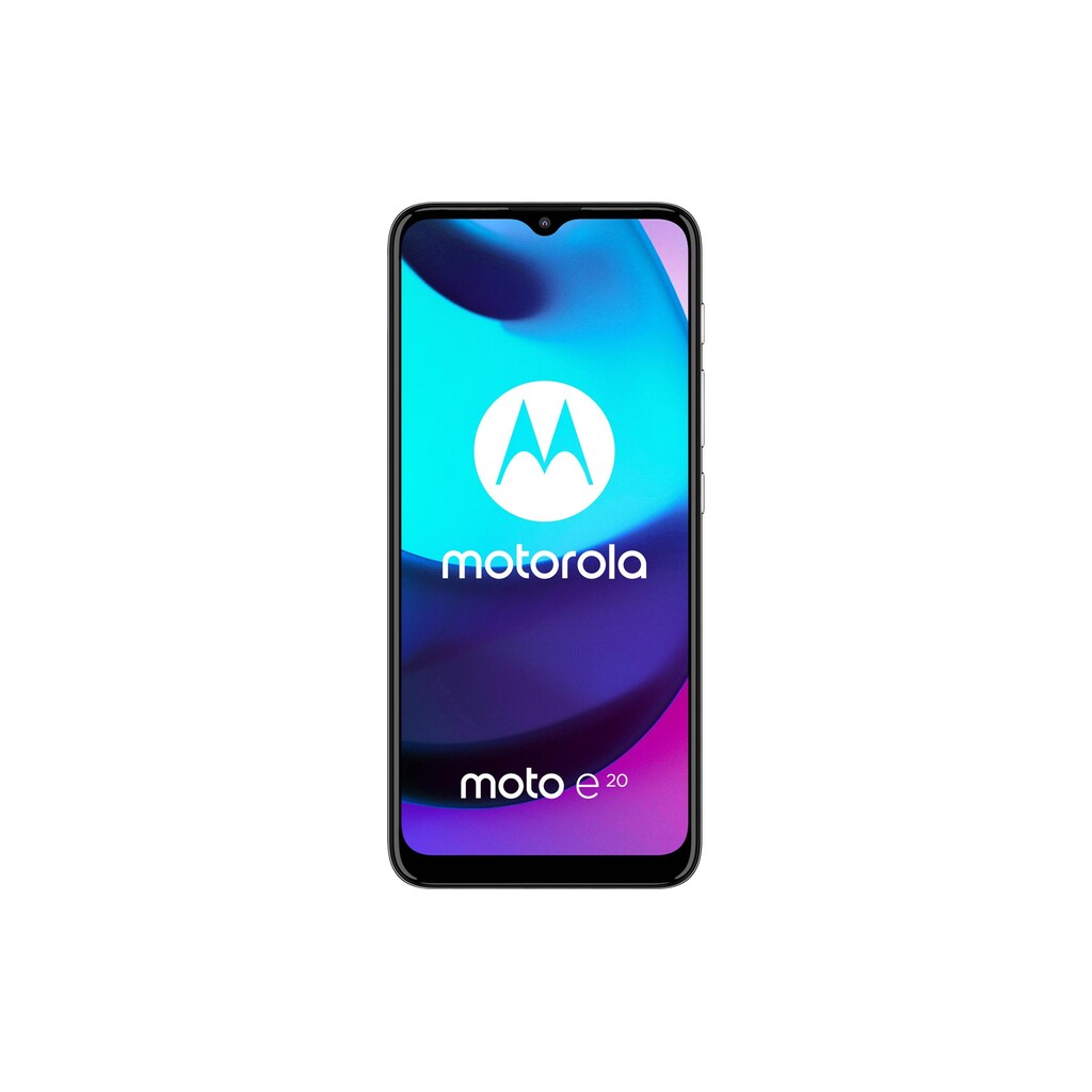 Motorola Smartphone »E20 32 GB Grau«, Graphite Grey, 16,44 cm/6,5 Zoll, 32 GB Speicherplatz, 13 MP Kamera