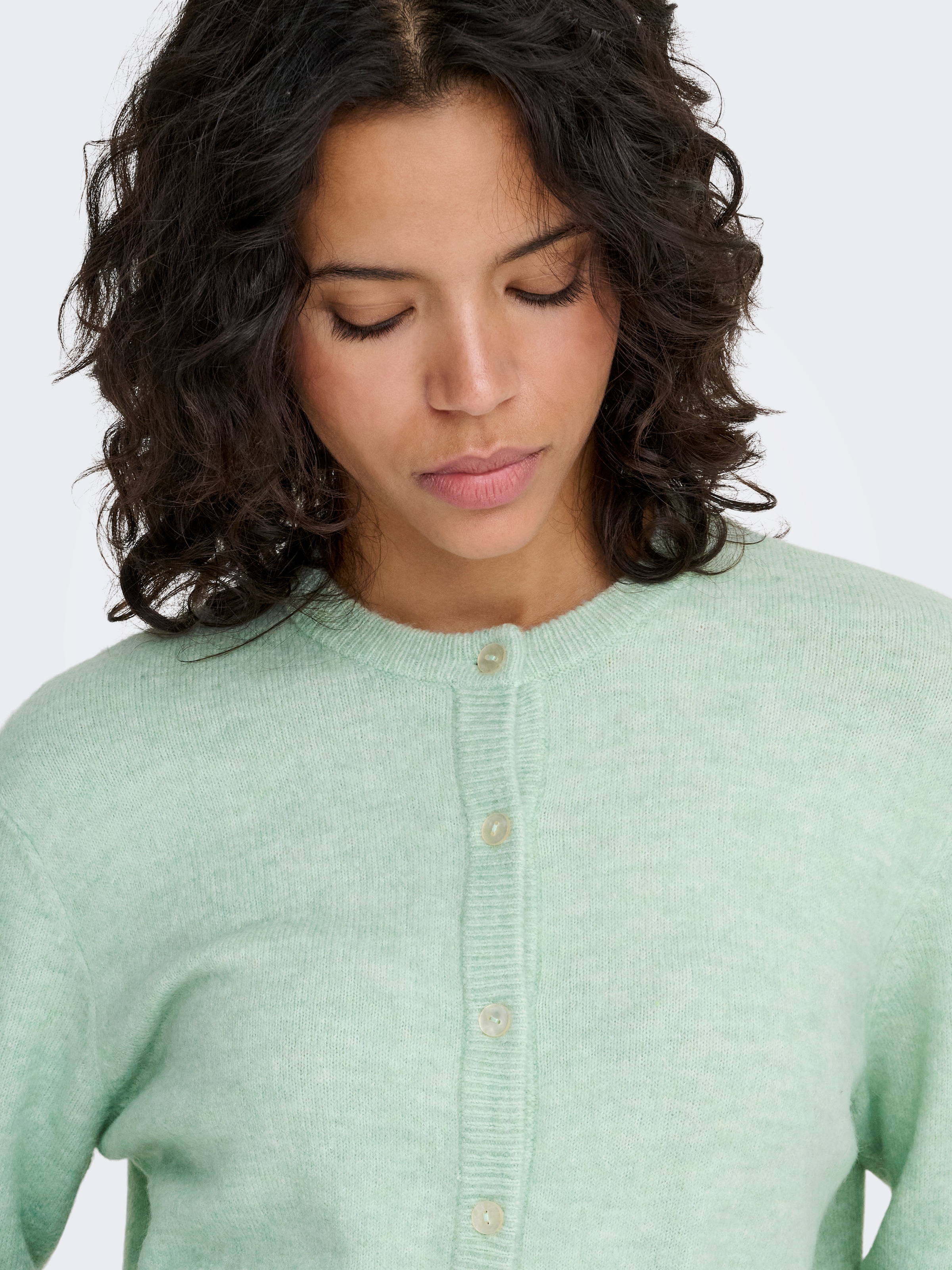 ONLY »ONLSIMONI L/S O-NECK CARDIGAN KNT NOOS« Materialmix, relaxed fit
