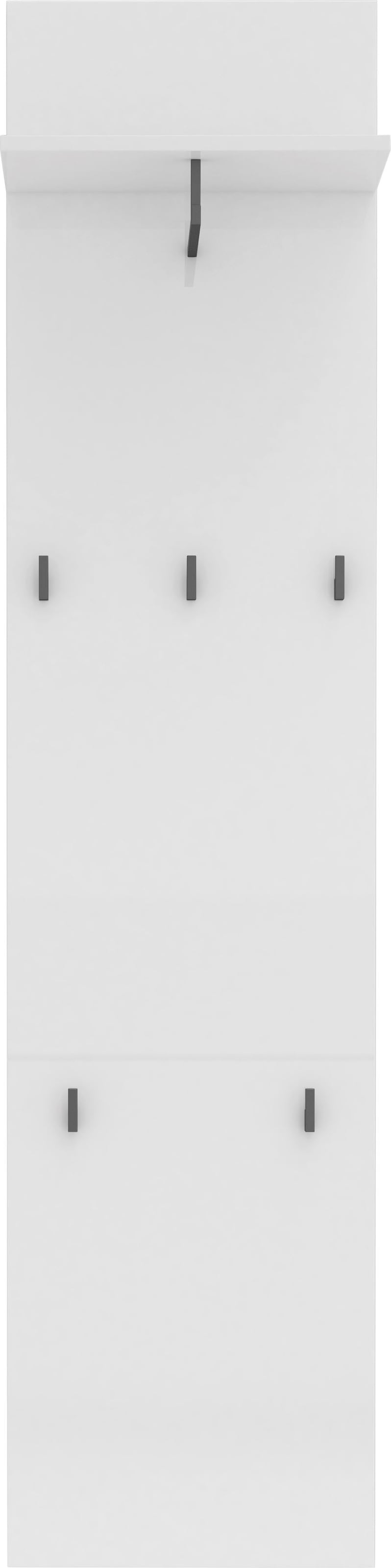 Image of Home affaire Garderobenpaneel "MISTER Wandpaneel mit 5 Haken, Kleiderstange und Hutablage,Wandmontage" 1 Stk. tlg. Hochglanz lackiert, Made in Italy, B/H: 40/170 cm